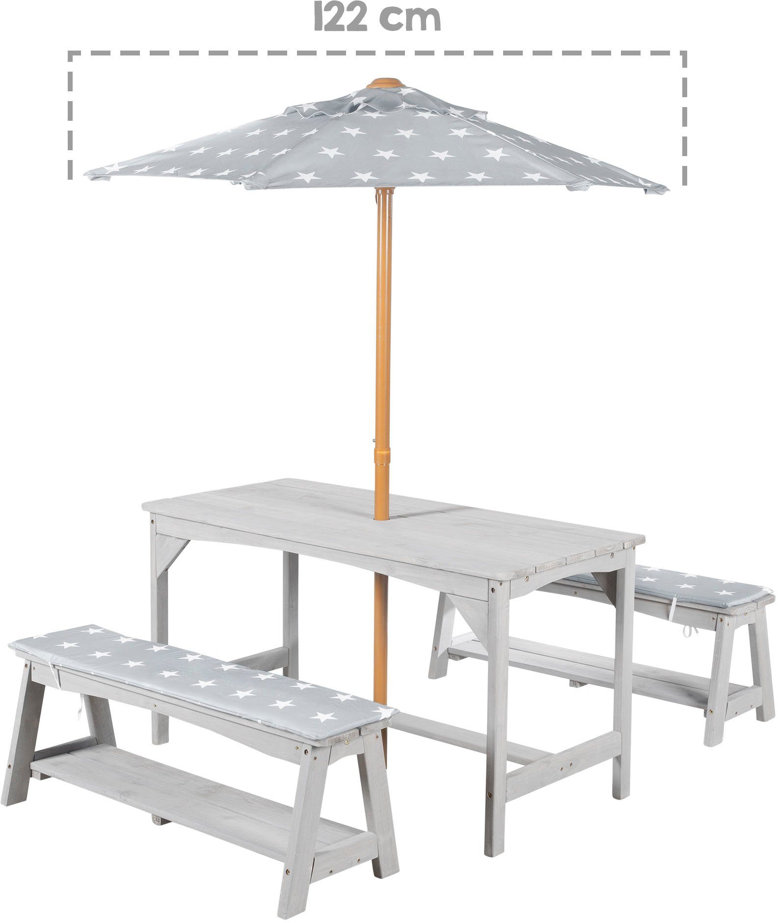 Roba® Kinderzithoek voor in de tuin Outdoor+ (set, 3-delig)