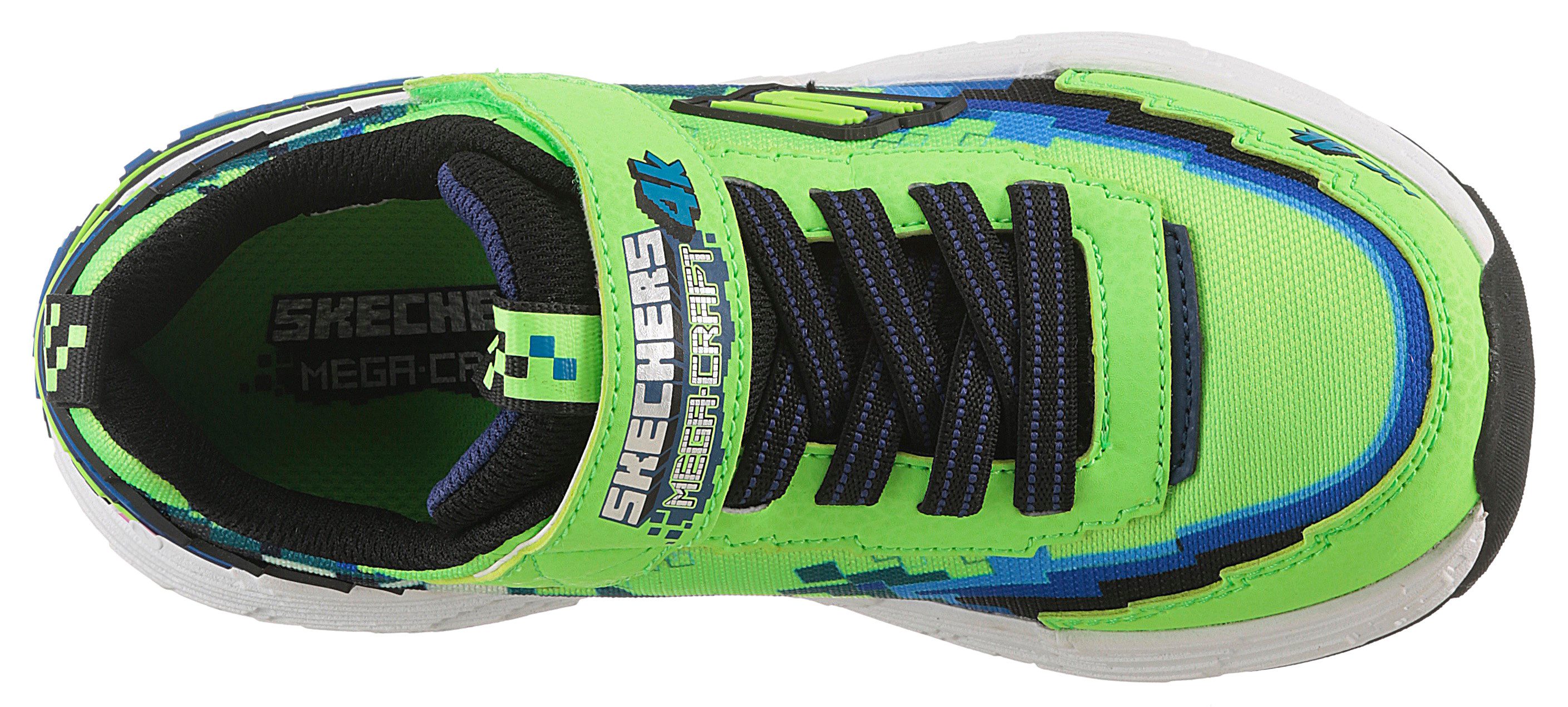 Skechers Sneakers MEGA-CRAFT 4K , klittenbandschoen in coole pixel-look, maat sjabloon te downloaden