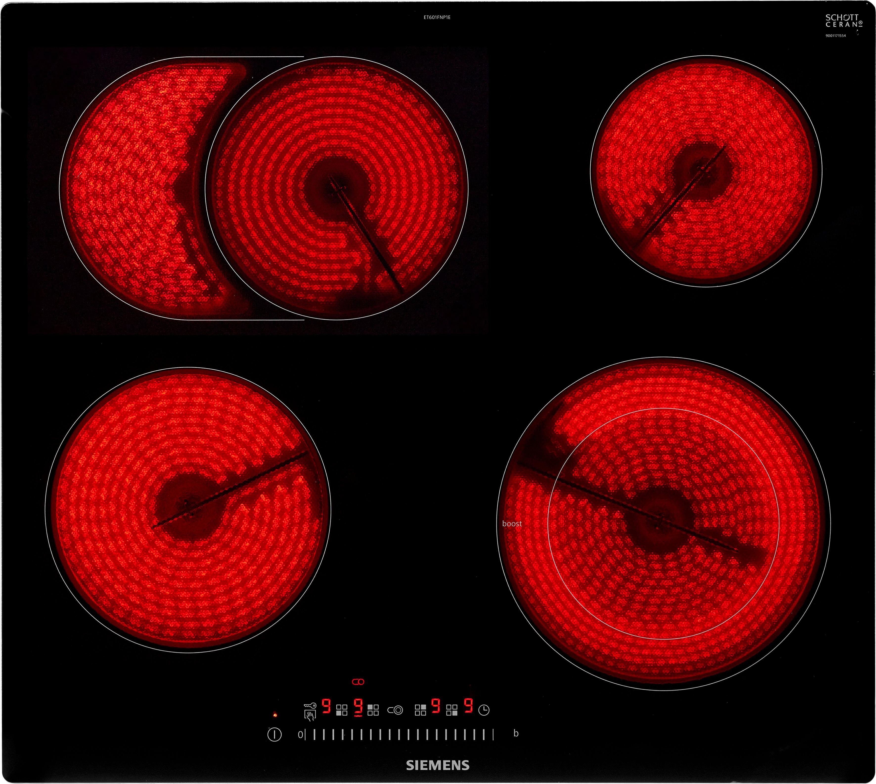 SIEMENS Elektrische kookplaat van SCHOTT CERAN® ET601FNP1E