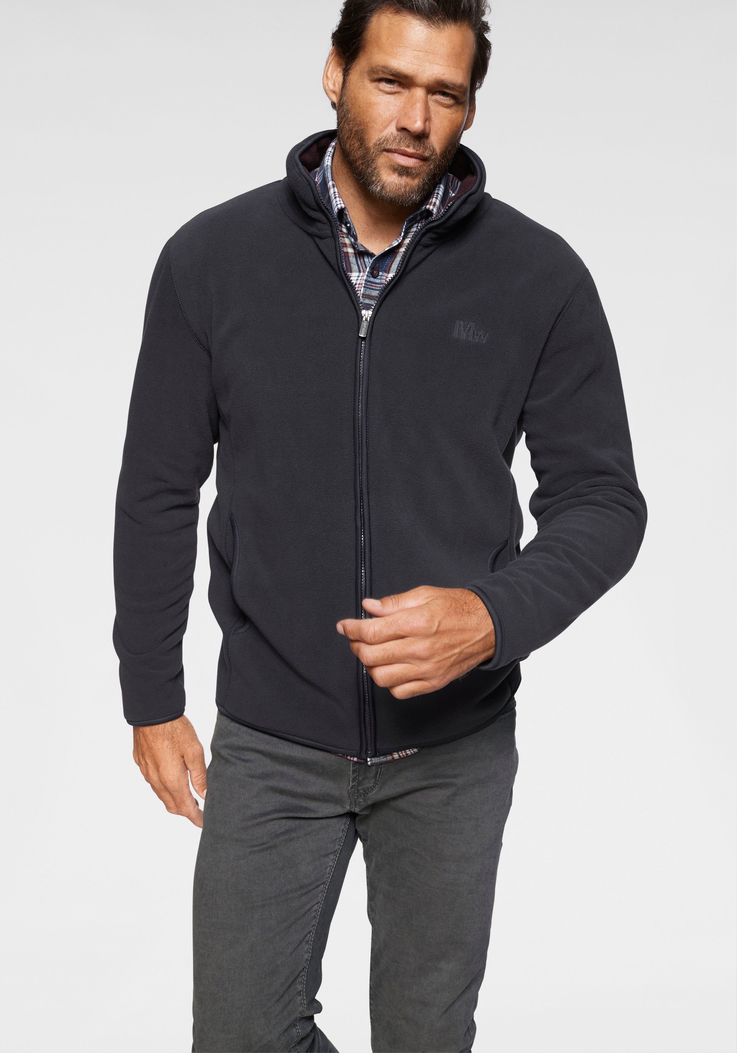 Man's World Fleecejack voor de overgangsperiode, van fleece, casual look, snel drogend