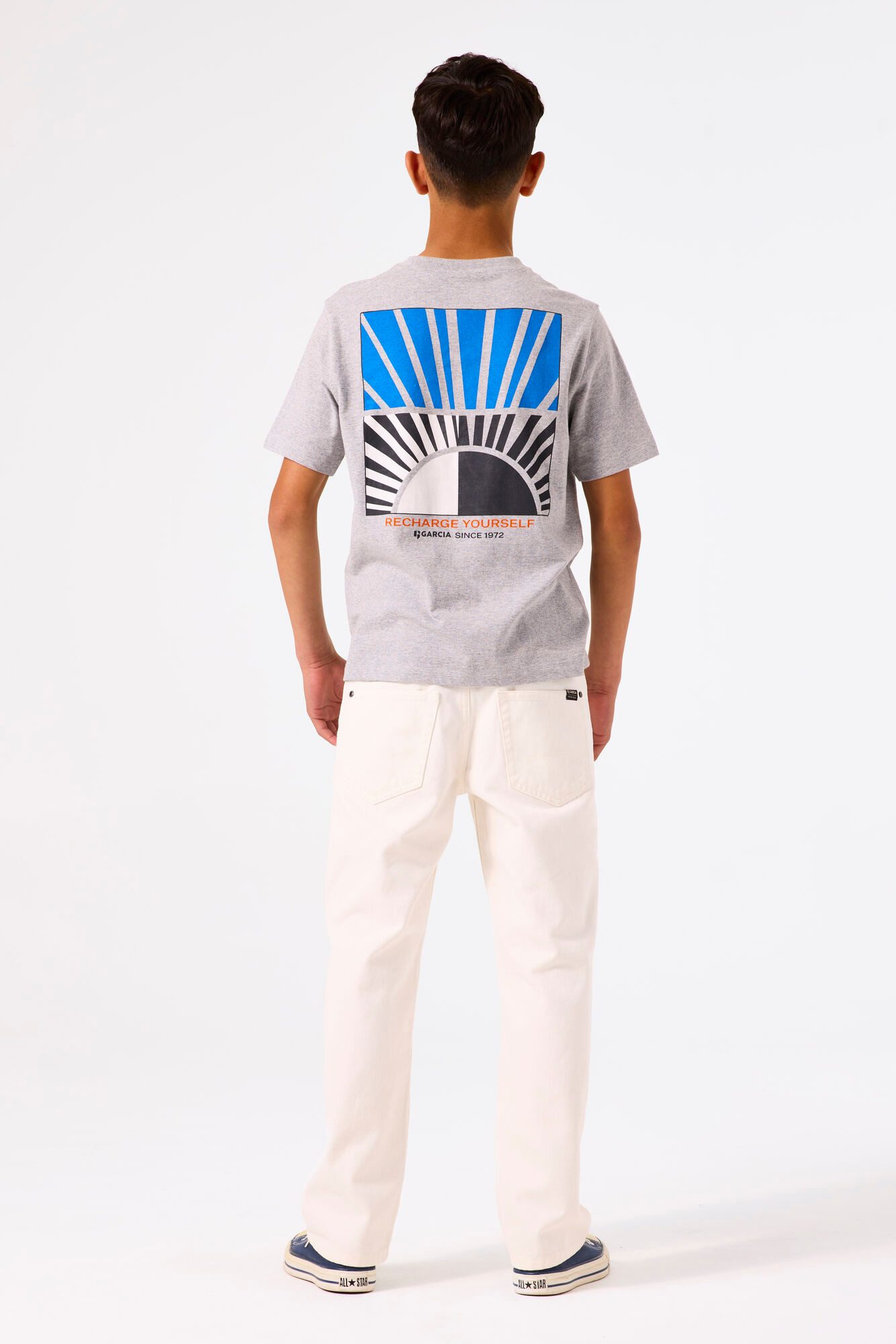 Garcia T-shirt met front- en backprint voor jongens