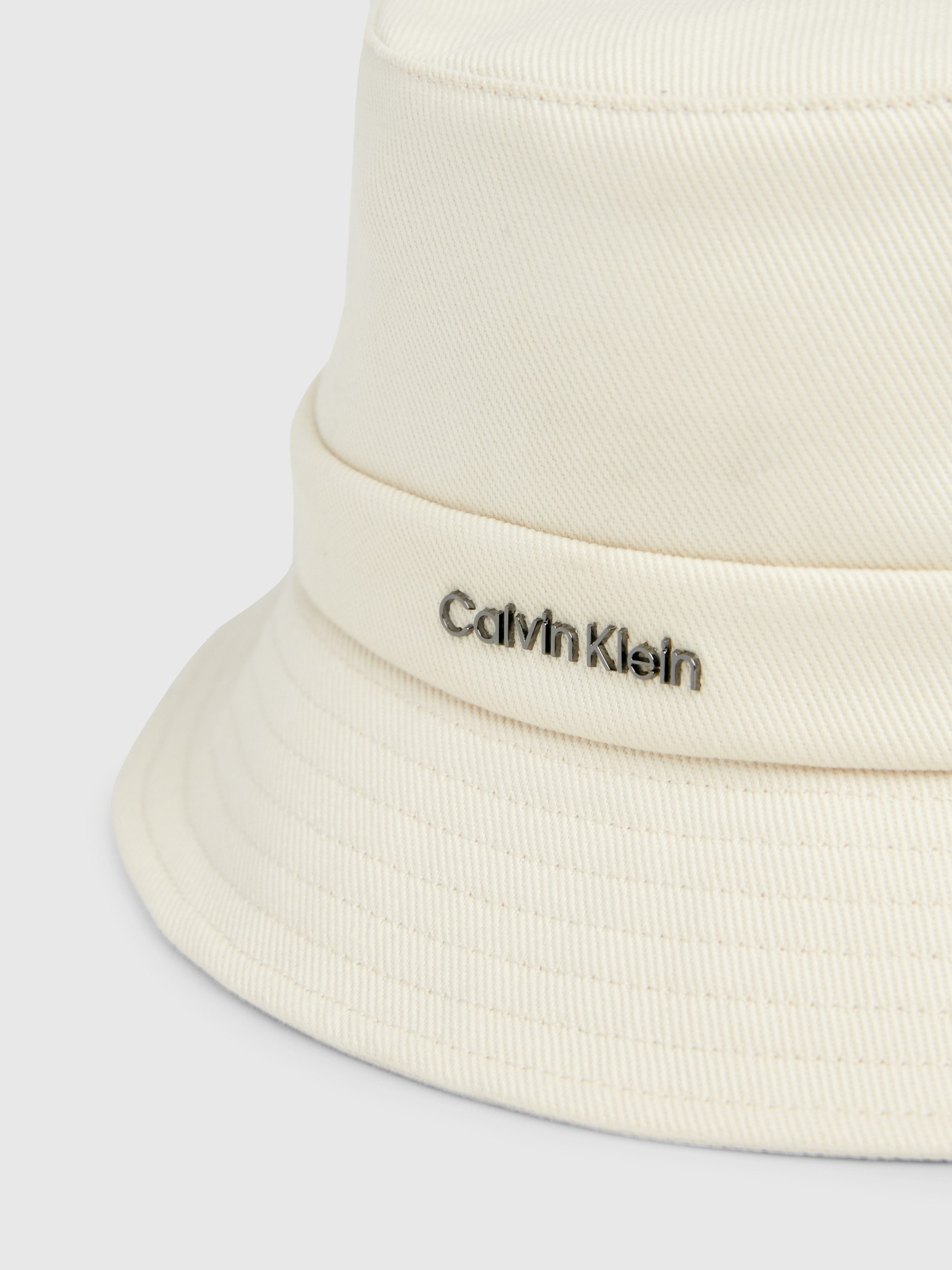 Calvin Klein Vissershoed METAL LETTERING CANVAS BUCKET