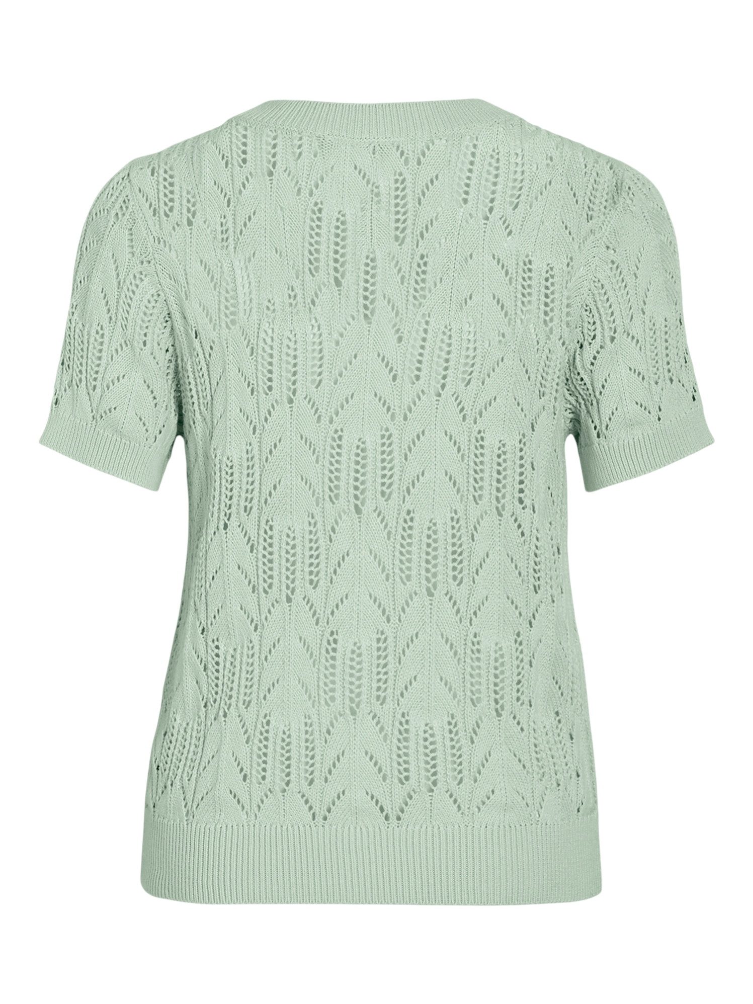 Vila Trui met korte mouwen VICOTTI S/S O-NECK KNIT TOP - NOOS