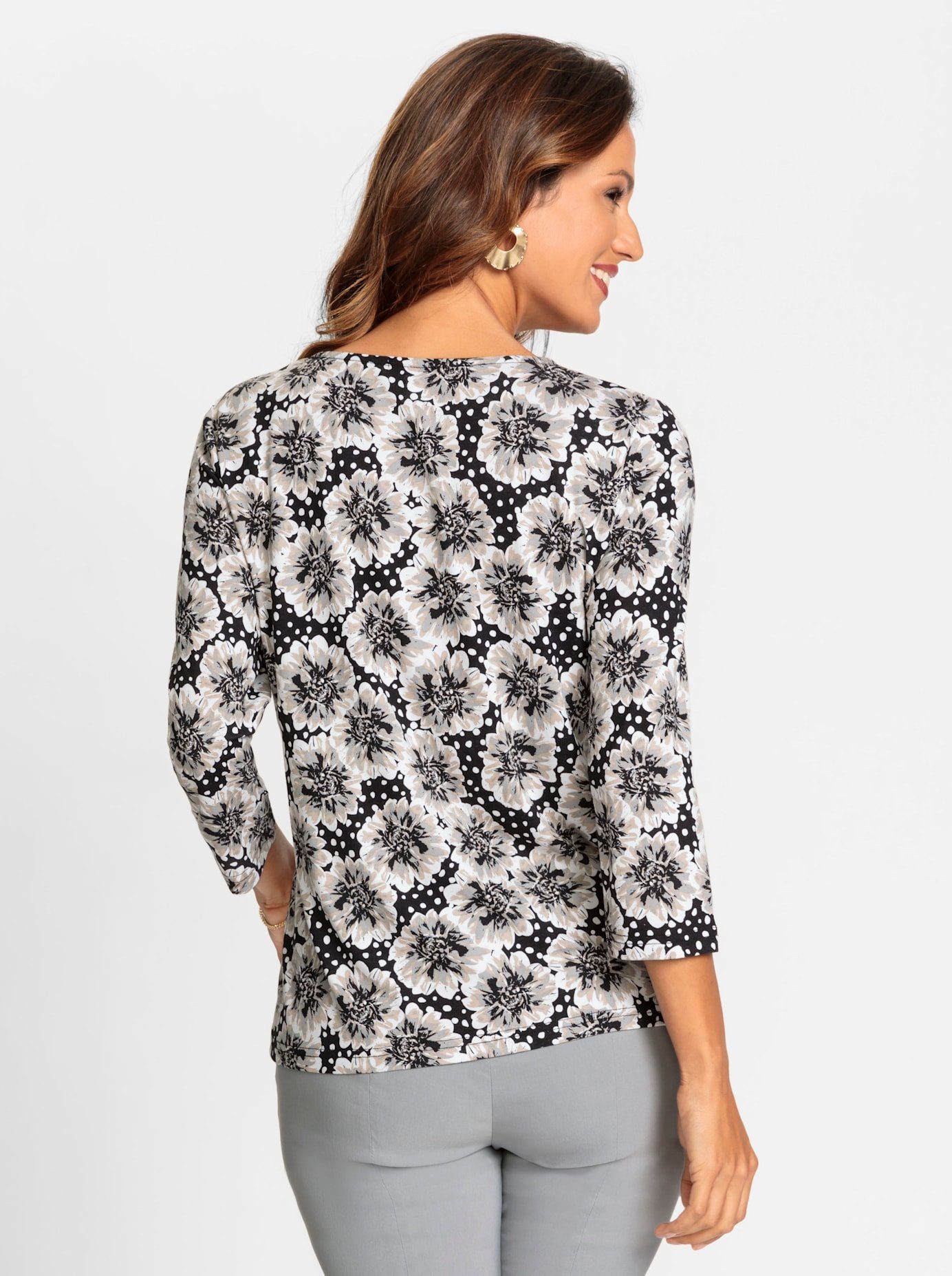 Lady Shirt met 3/4-mouwen Shirt (1-delig)