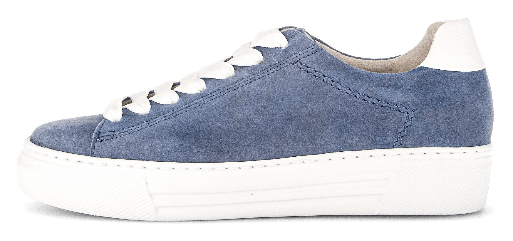 Gabor Plateausneakers Florence , vrijetijdsschoen, lage schoen, veterschoen met decoratieve stiksels, g-breedte
