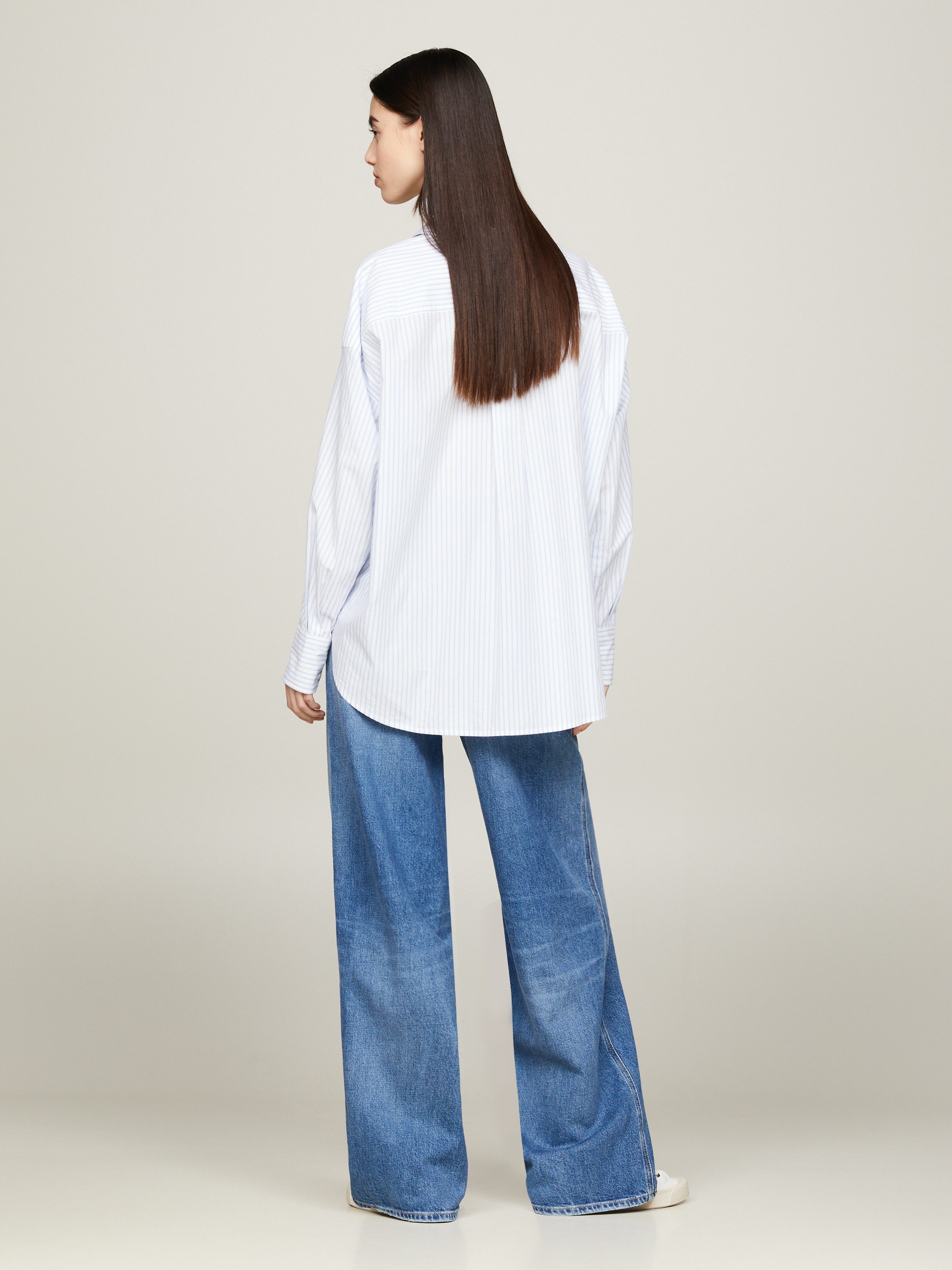 TOMMY JEANS Top TJW SP OVR STRIPE SHIRT Met TOMMY JEANS-merklabel