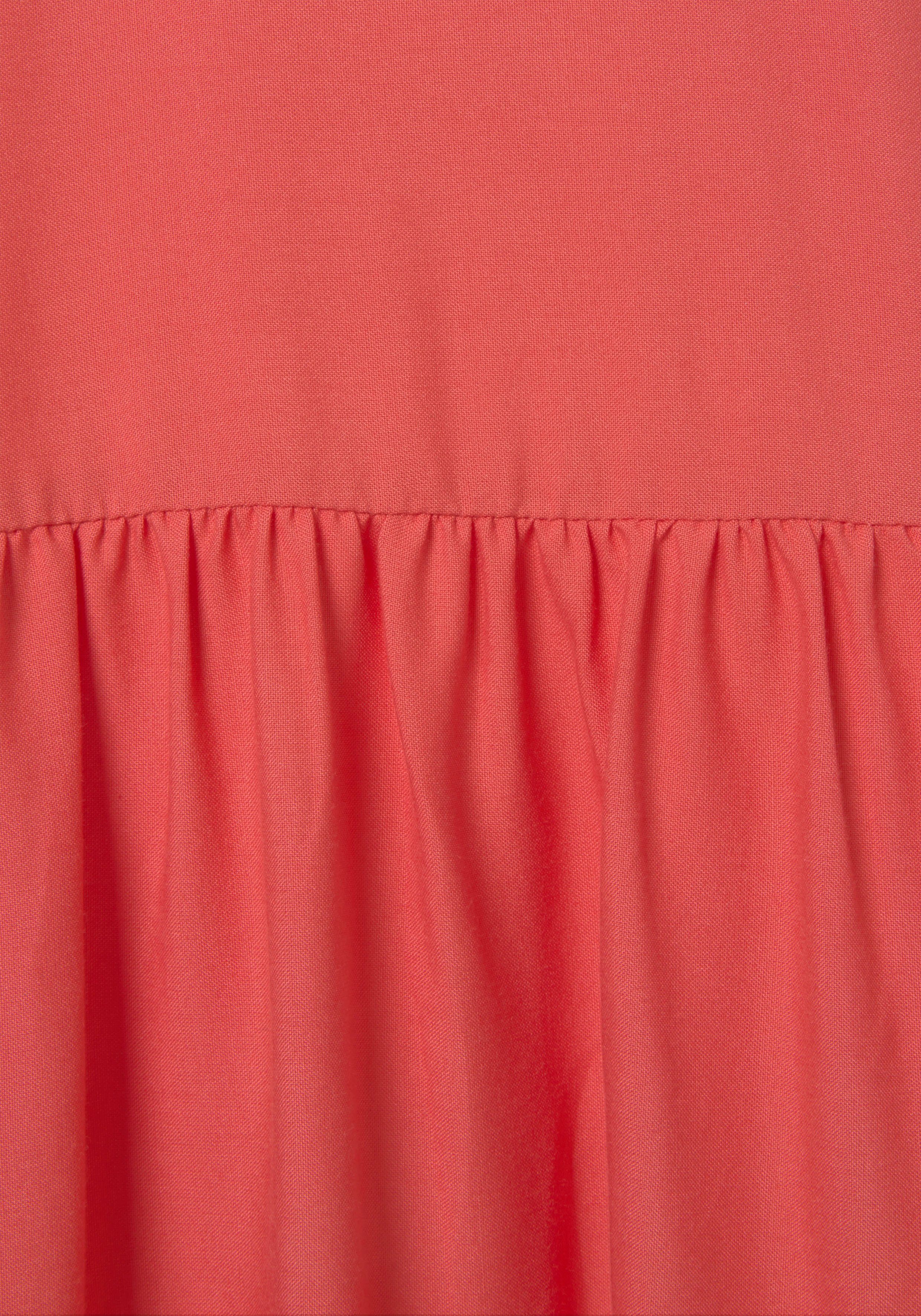 s.Oliver RED LABEL Beachwear Blousejurk met volants op de rok, tuniekjurk, zomerjurk, basic