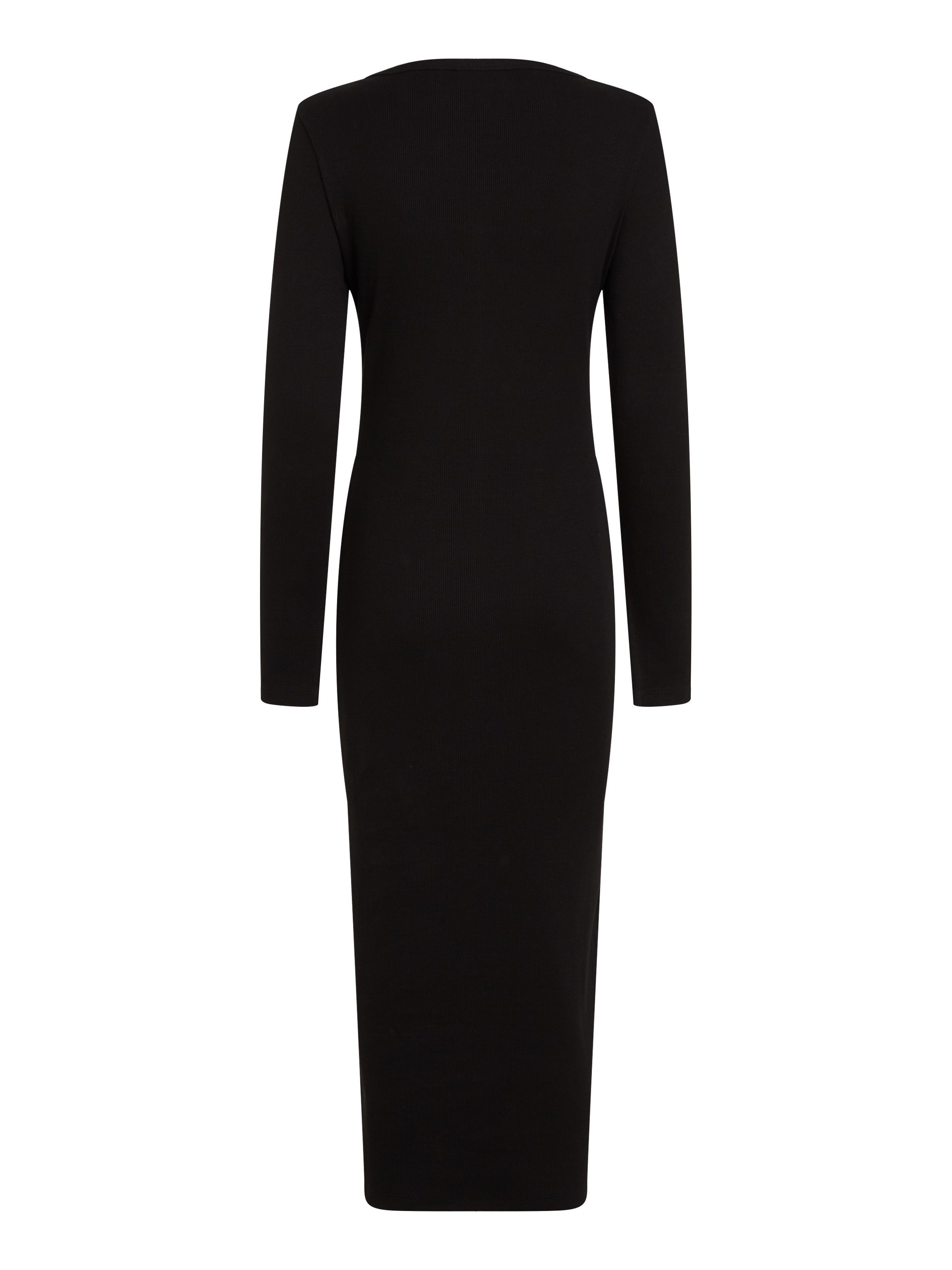 Calvin Klein Maxi-jurk WOVEN LABEL LS RIB DRESS