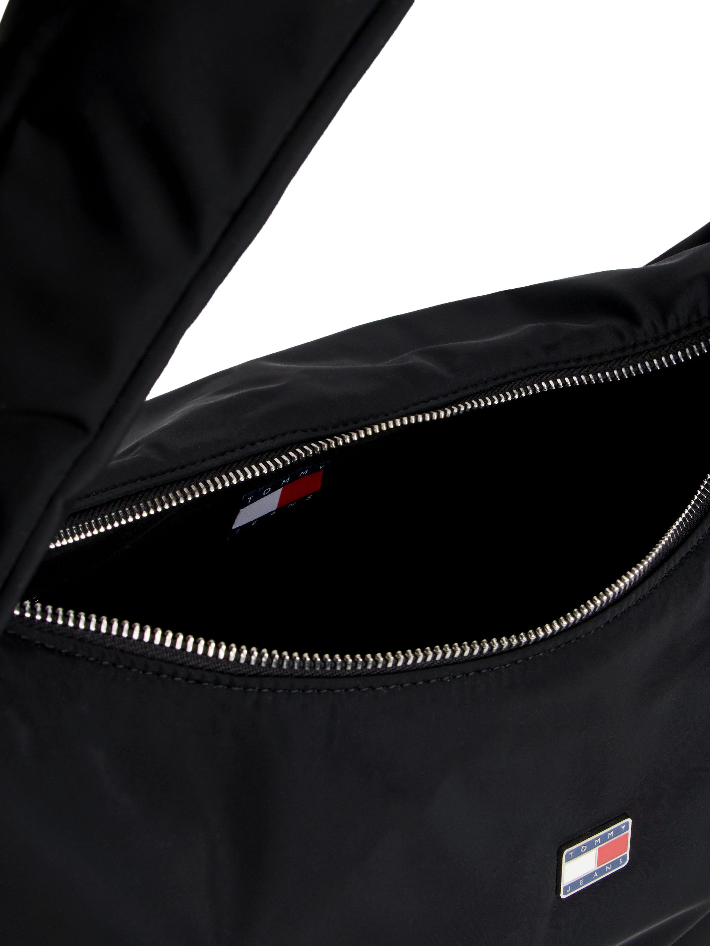 TOMMY JEANS Hobo-tas TJW URBAN NYLON HOBO dames schoudertas, minibag met waardevol logo-embleem