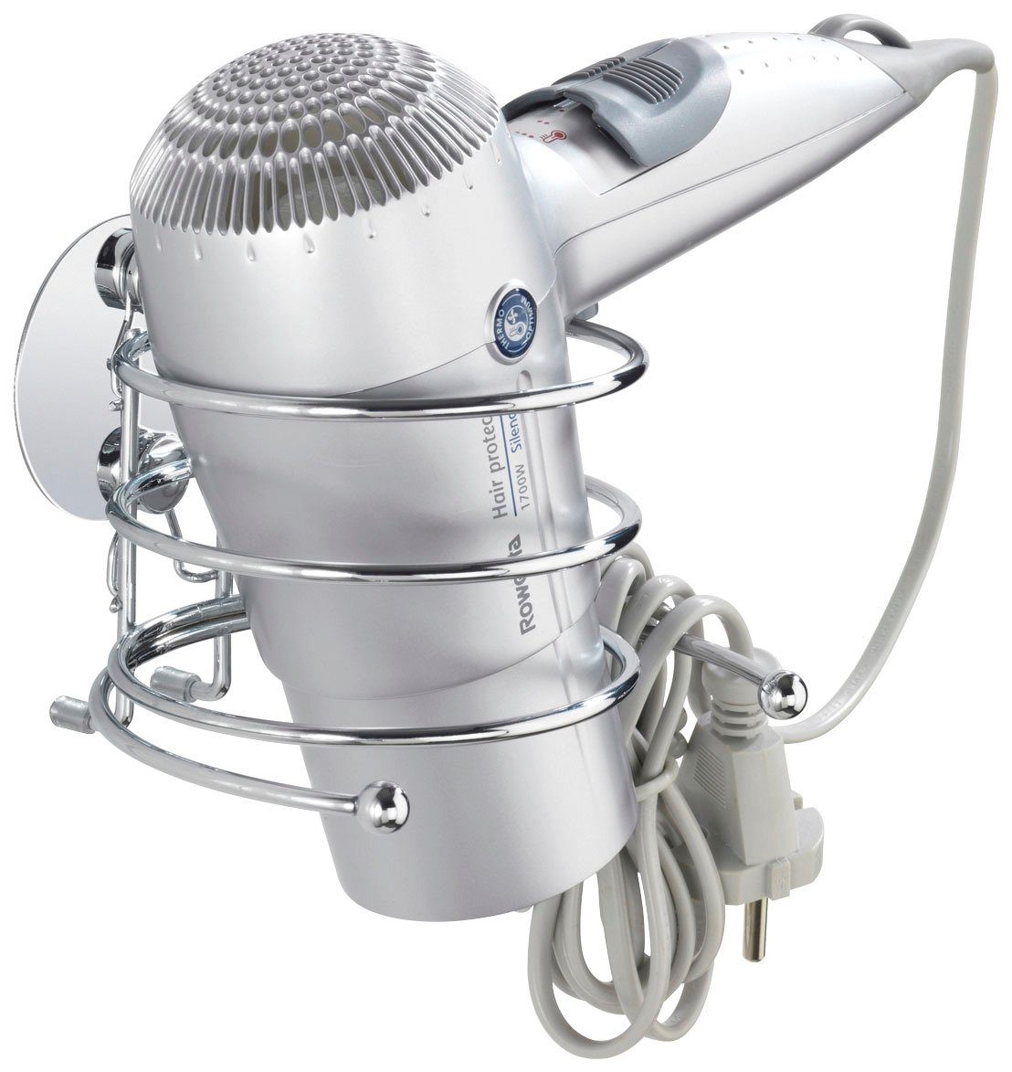 WENKO Haardrogerhouder Turbo-Loc® bevestigen zonder boren (1 stuk)