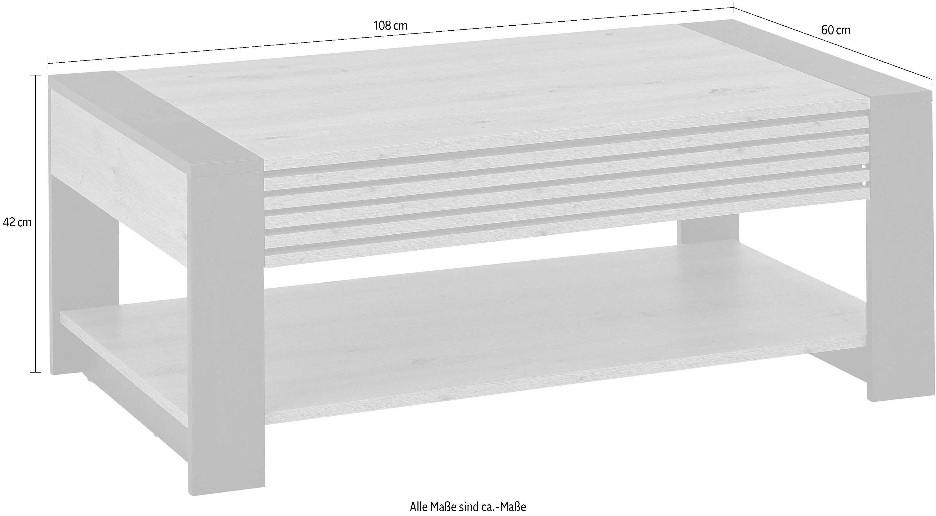 Stolkom Salontafel Felipe, TOPSELLER! met lade, woonkamer tafel in eik artisan decor