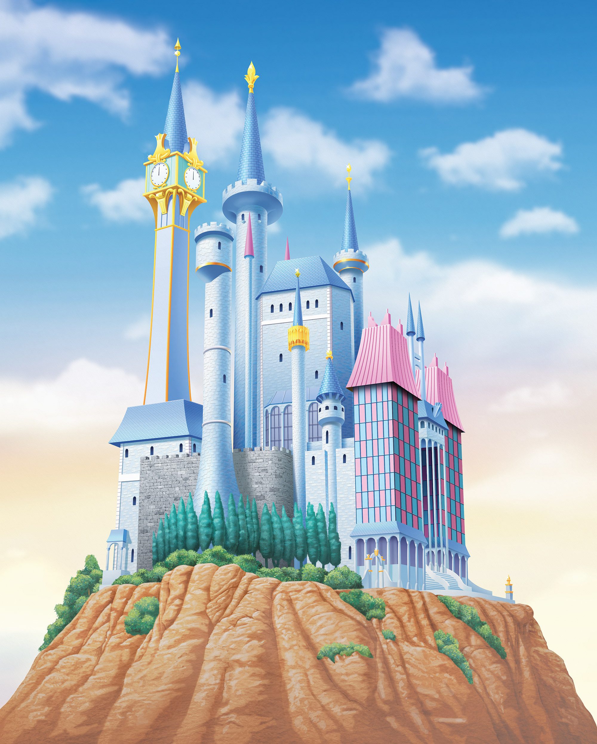 Komar Kinderbehang Disney Princess Cinderella Castle (1 stuk)