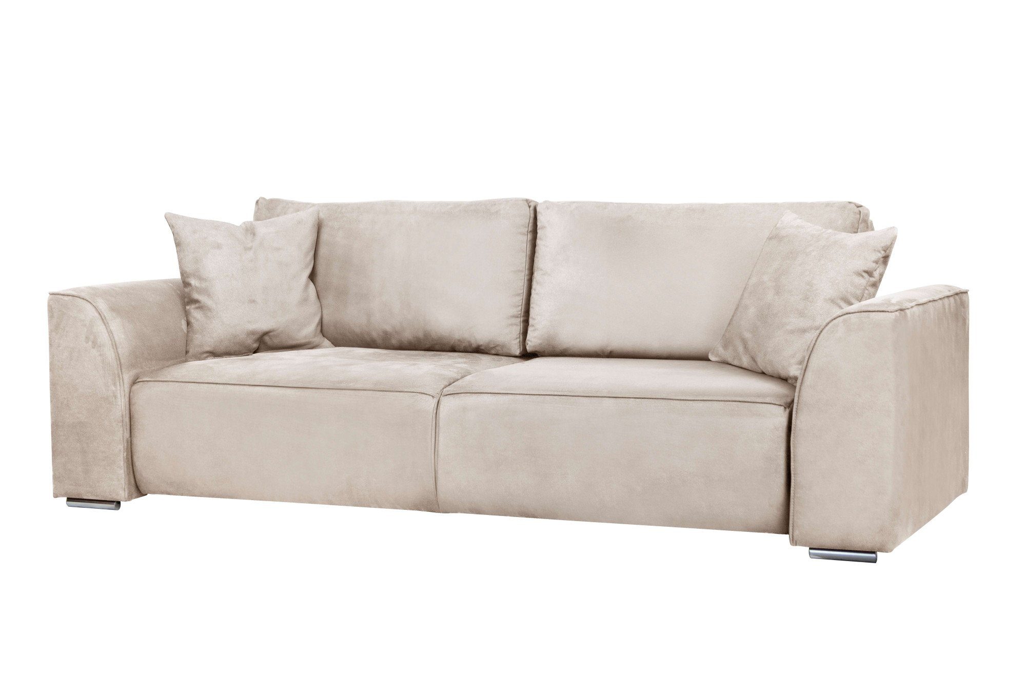 INOSIGN 3-zitsbank BEATRICE optionele slaapbank met bedlade, B/D/H 250/107/92 cm