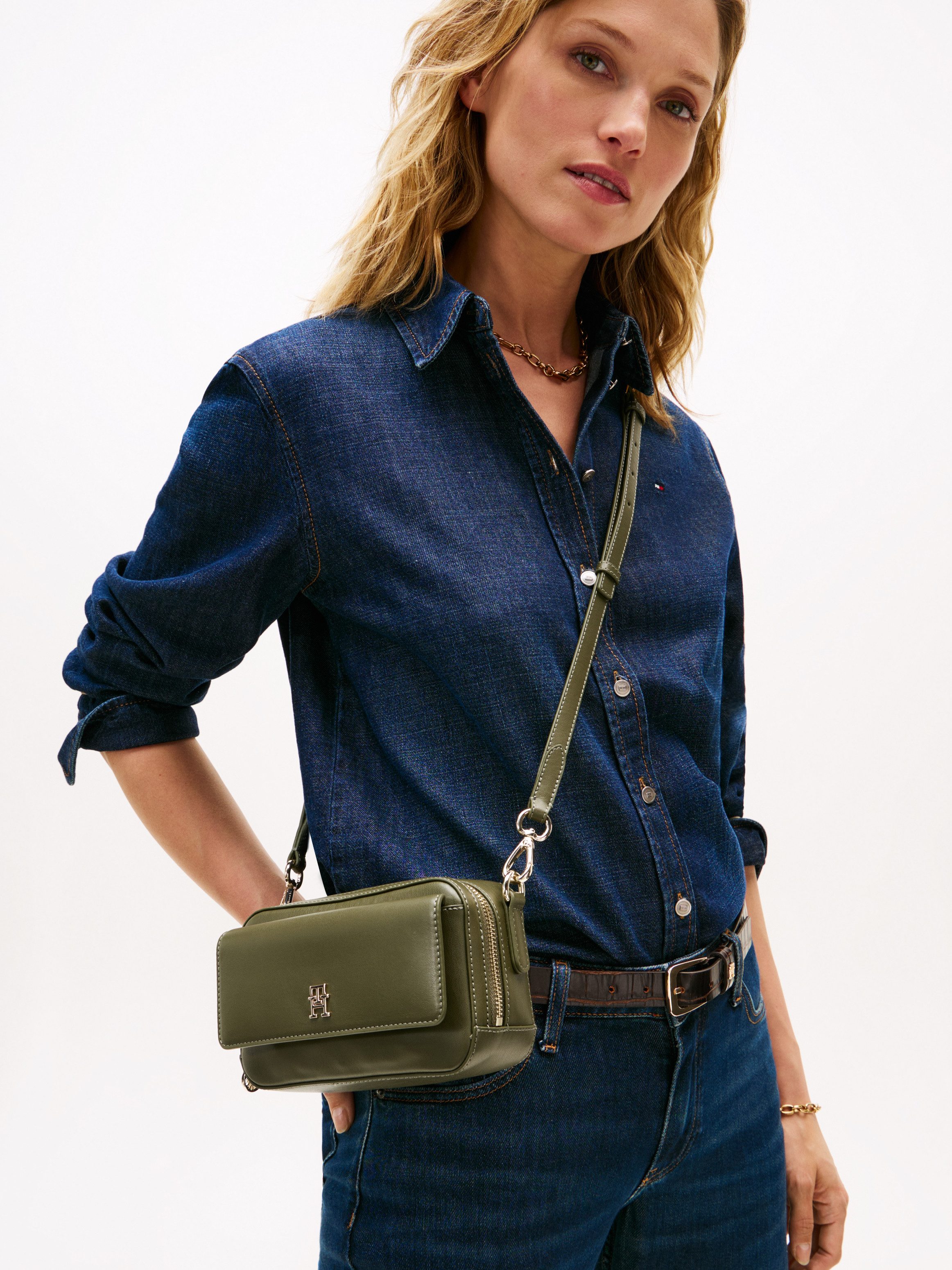 Tommy Hilfiger Minibag TH ICON CAMERA BAG , dames schoudertas, schoudertas met th-logo-embleem