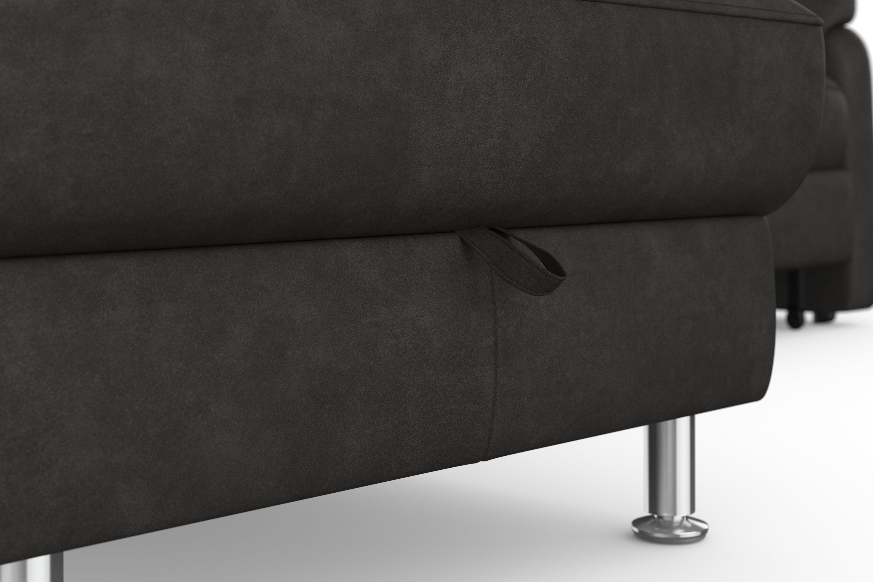 sit&more Hoekbank Freetown L-vorm met verstelbare hoofdsteun en comfortabele binnenvering