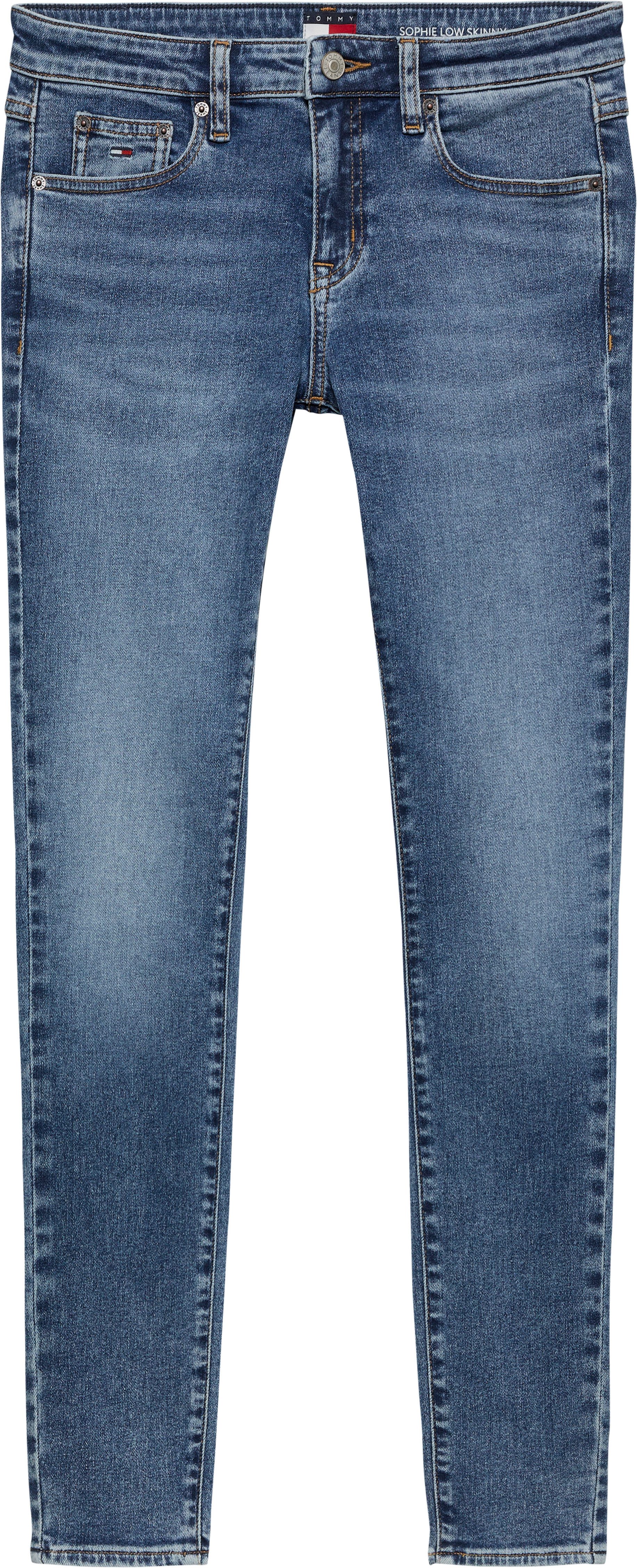 TOMMY JEANS Skinny fit jeans Sophie Low Waist Skinny met logo-badge, in enkel-lengte