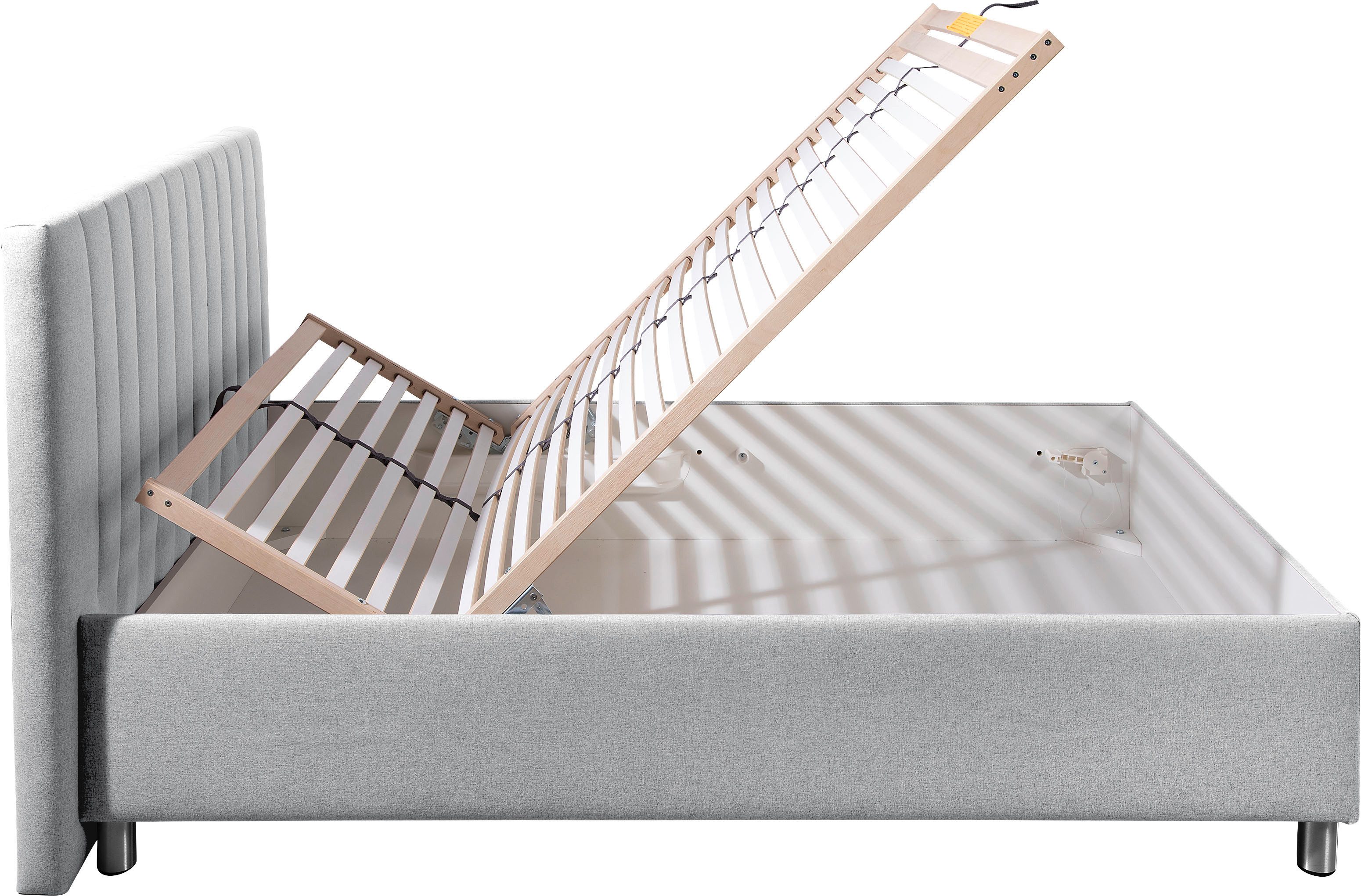 Maintal Gestoffeerd bed Kieferwald met bedlade, optioneel met bonnell- of pocketveringmatras