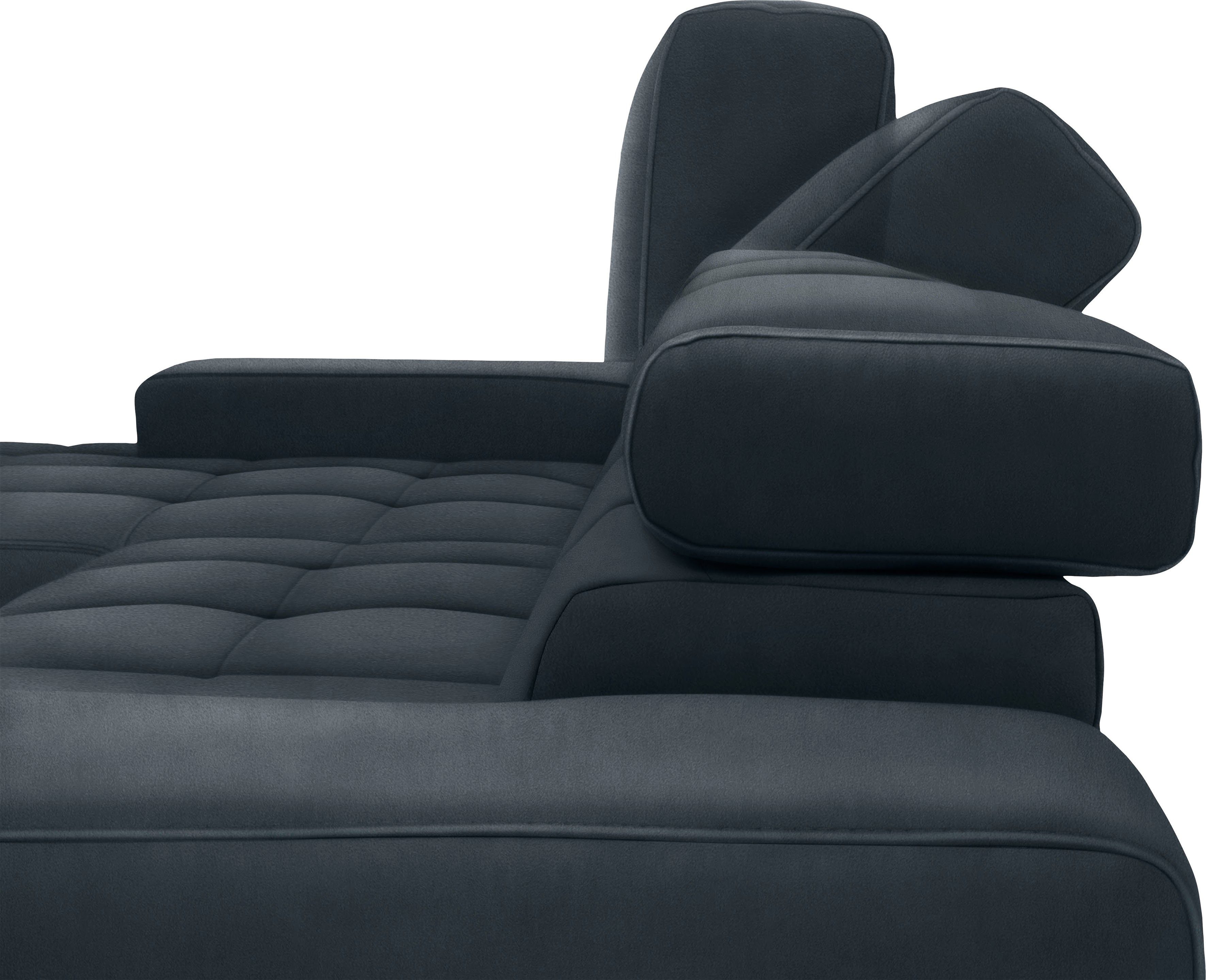 DOMO collection Hoekbank Cunelli mooie zitnaden als designelement, stevige zitcomfort, L-vorm