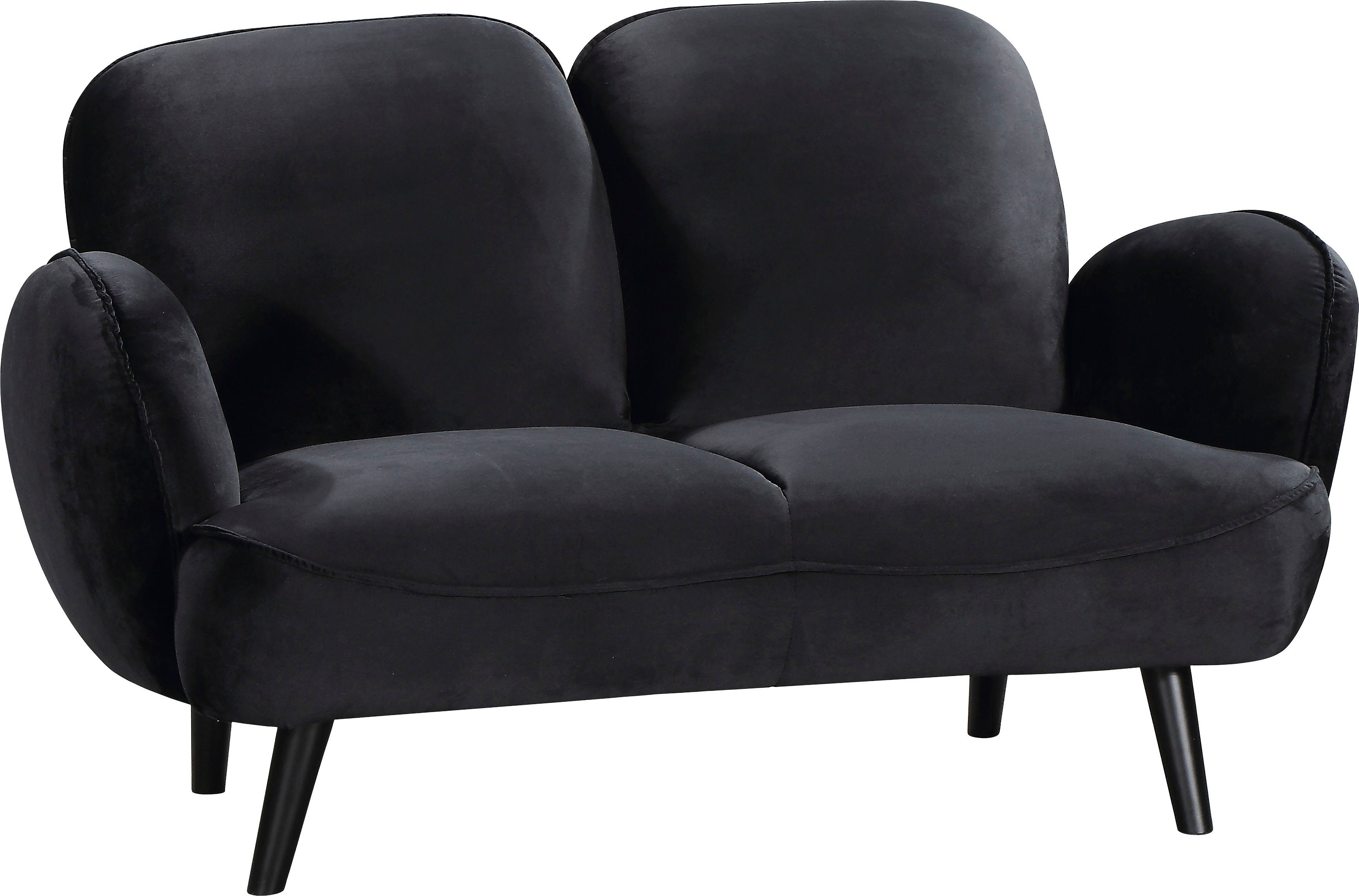 ATLANTIC home collection 2-zitsbank Ben met golfvering, massief houten poten, vrij plaatsbaar