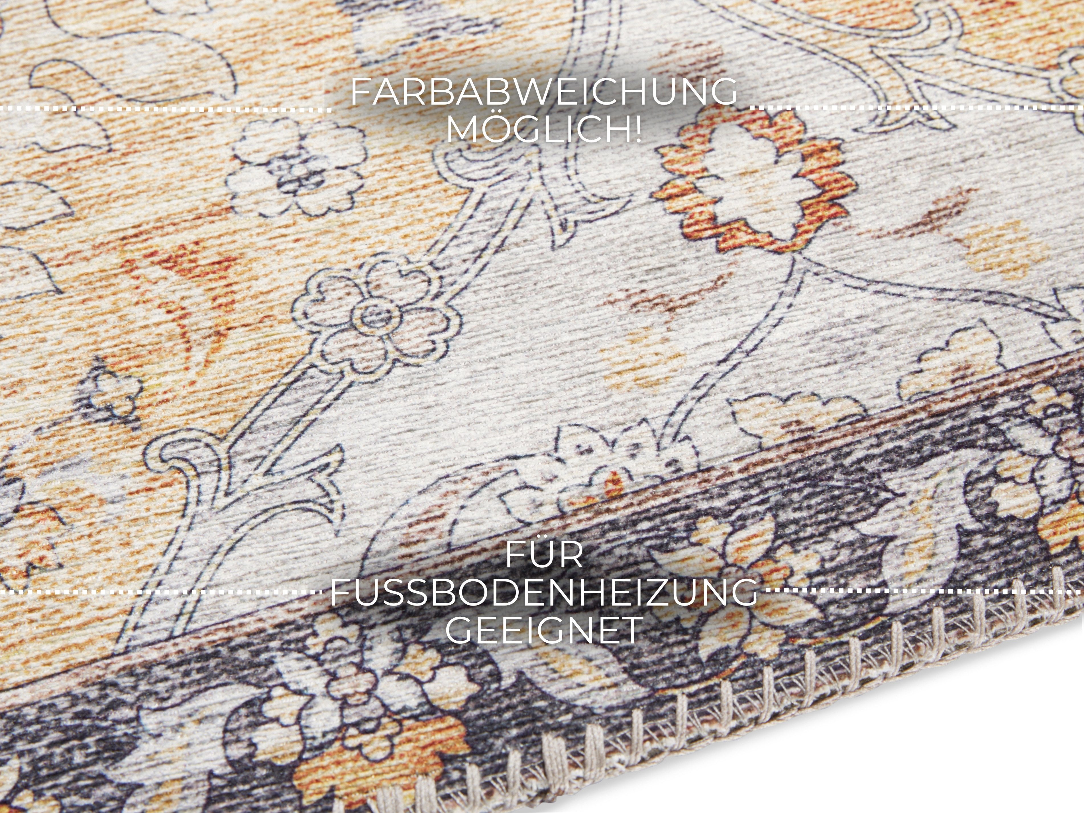 ELLE DECORATION Vloerkleed Kasjmier Ghom Oosters, loper, kortpolig, vintage, woonkamer, slaapkamer