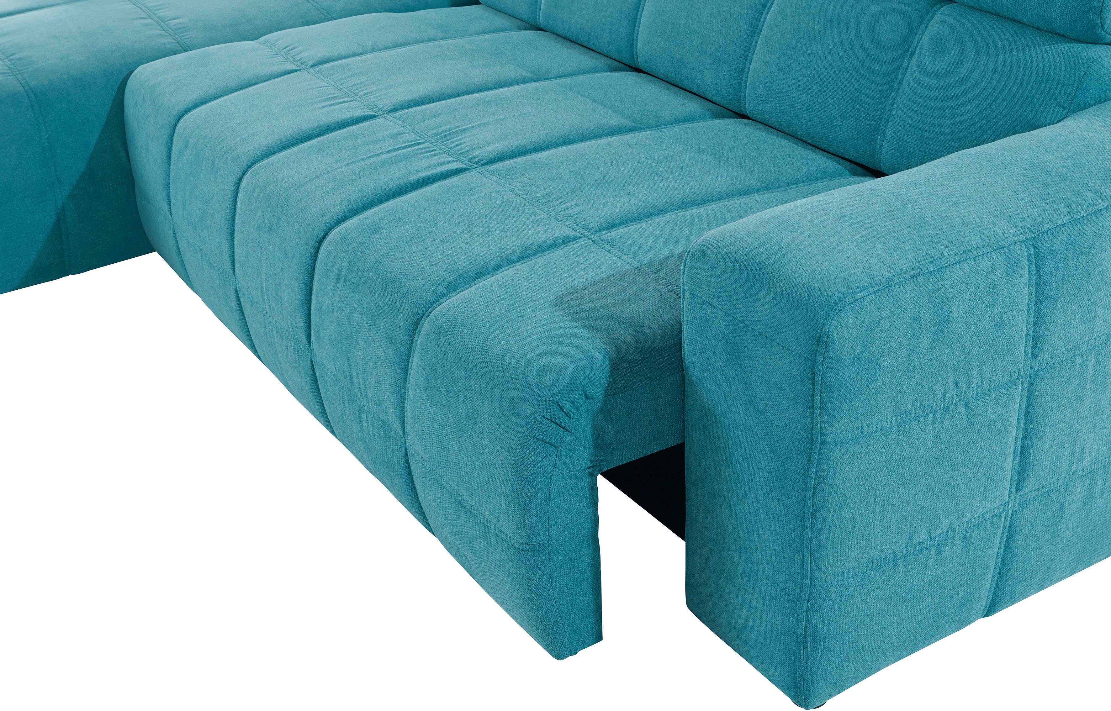 DOMO collection Hoekbank Brandon B/D/H: 289/177/80 cm, keuze met zitdiepteverstelling, L-vorm