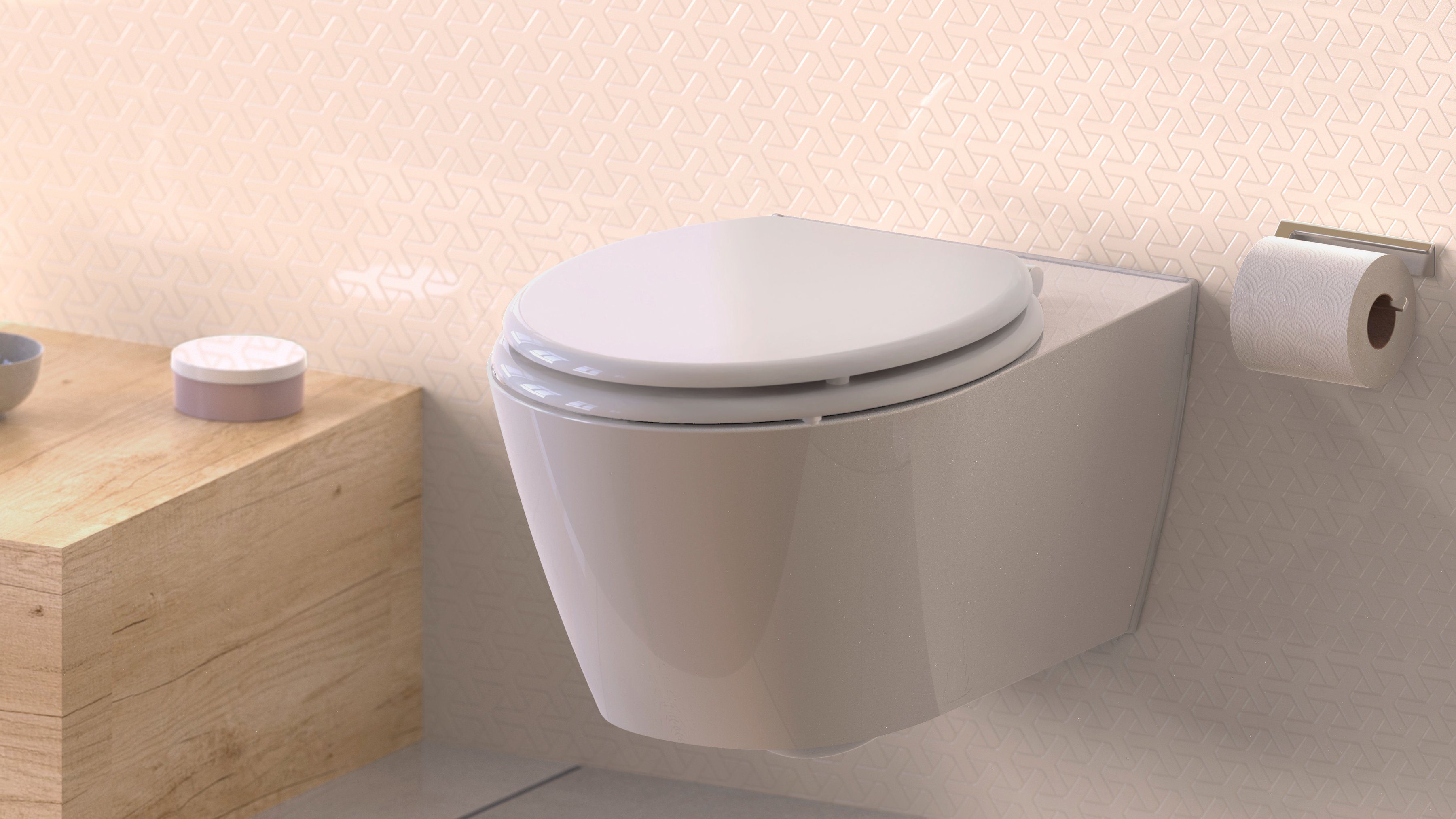 welltime Toiletzitting Uni met softclosemechanisme, mdf, krasvast