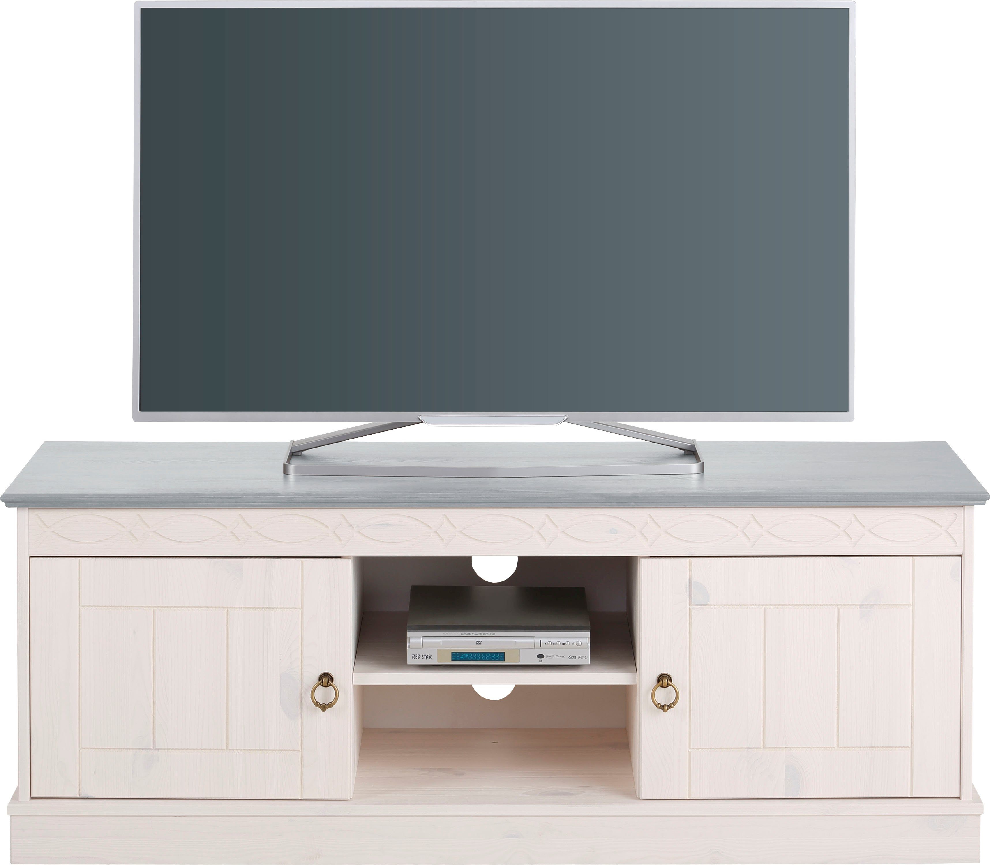 home affaire tv-meubel indra naar keuze in 2 breedten, tv-tafel wit