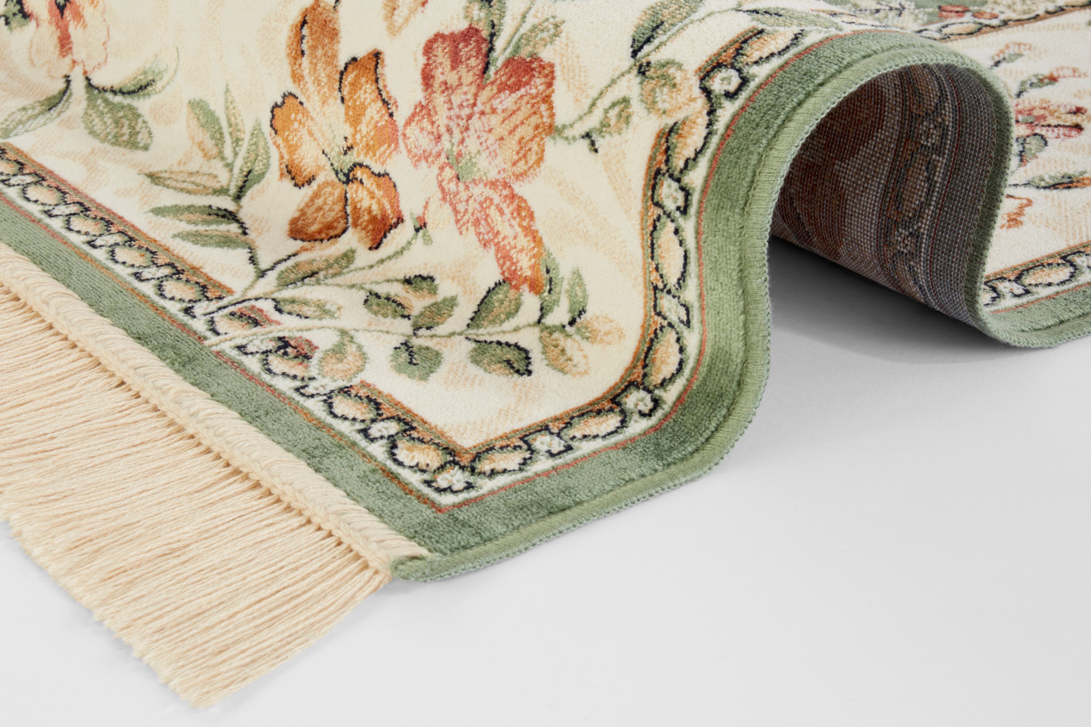 NOURISTAN Vloerkleed Orient Flowers Korte pool met franjes, Orient, woonkamer, slaapkamer, eetkamer