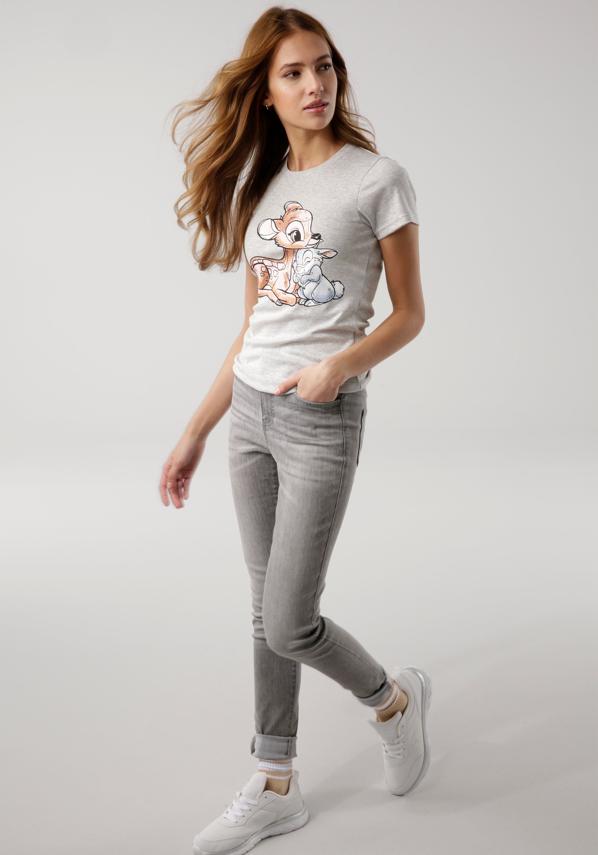 KangaROOS T-shirt Korte mouwen, zeer figuurvolgende pasvorm, van katoen