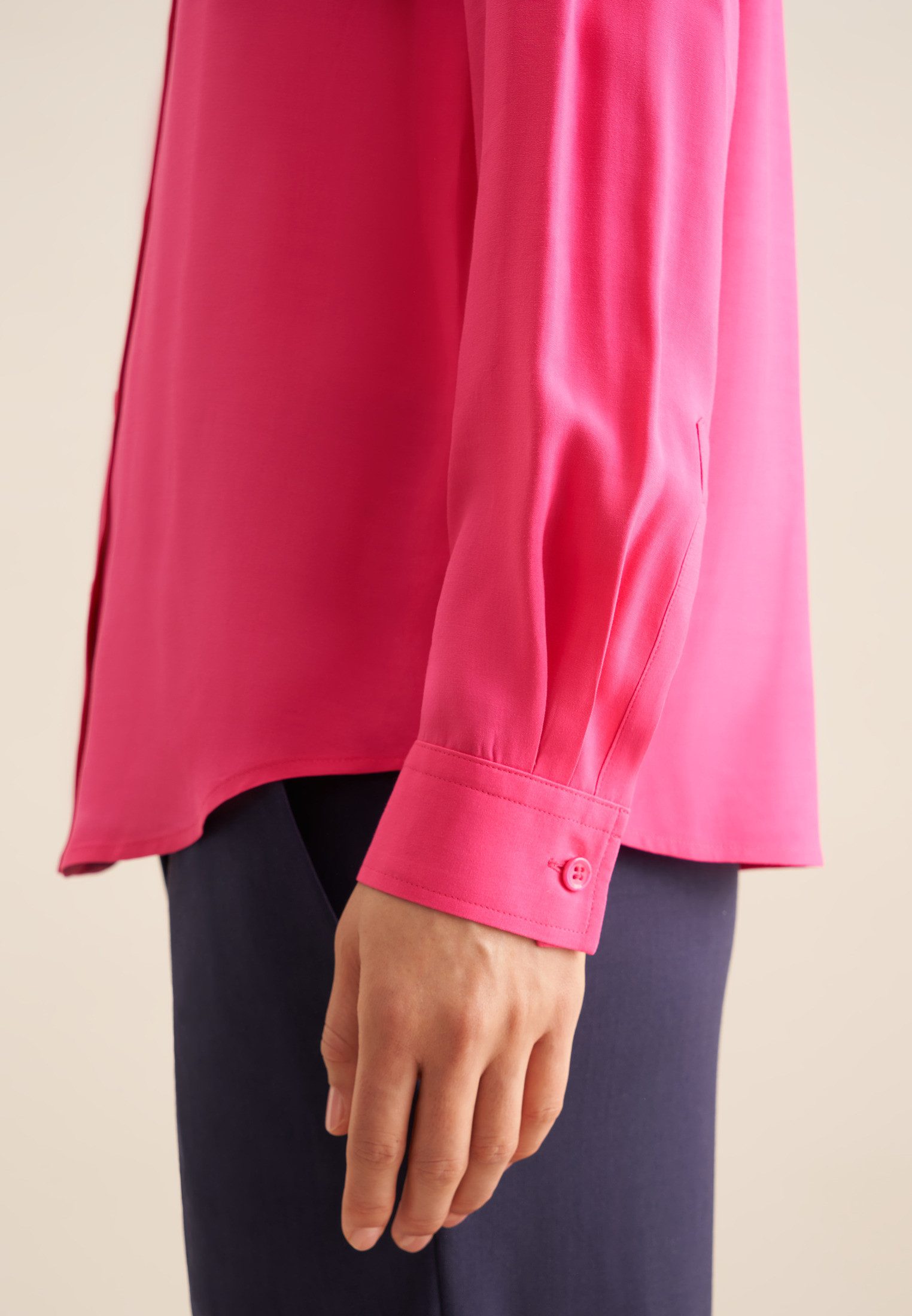 seidensticker Overhemdblouse Lange mouwen kraag uni