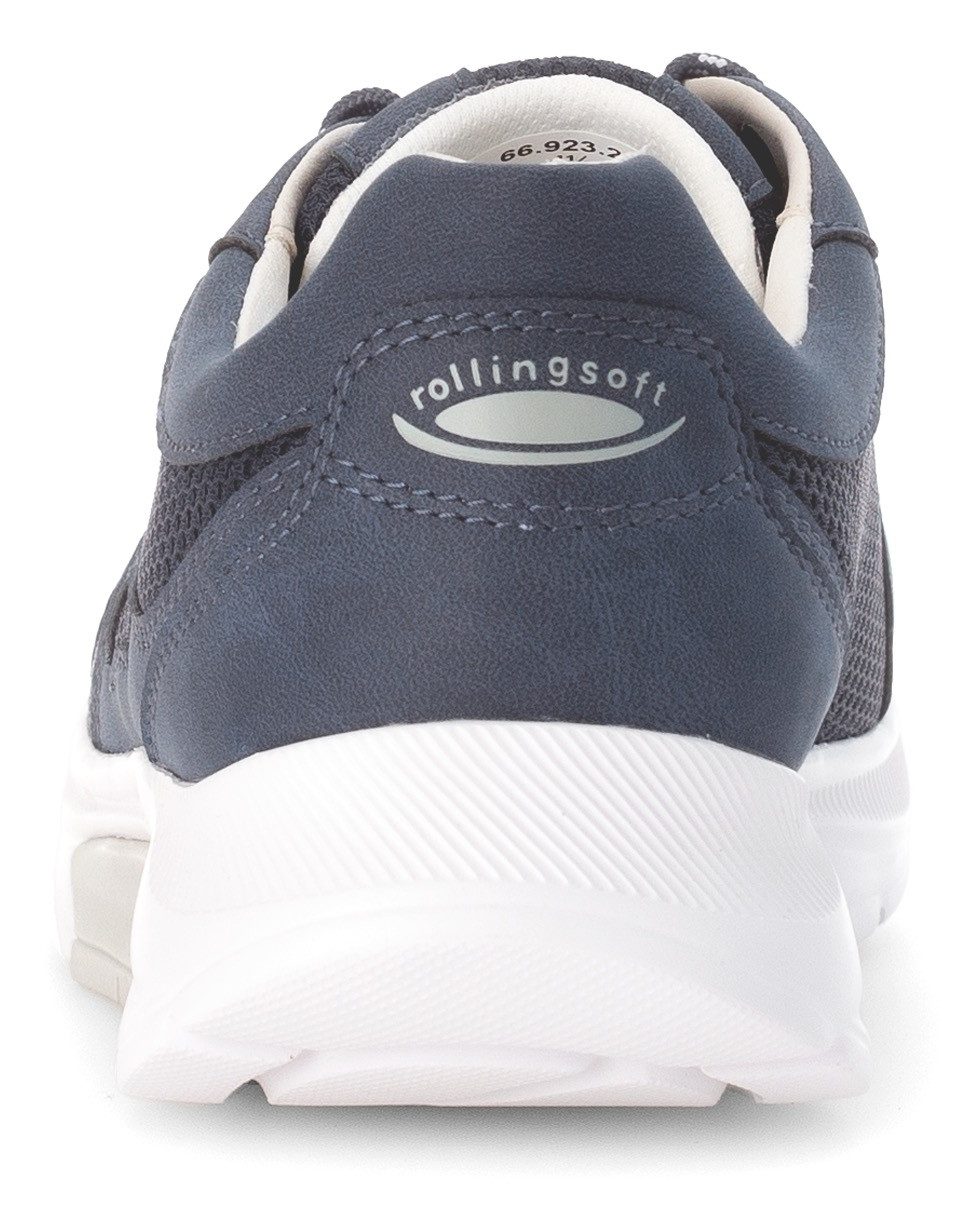 Gabor Rollingsoft Sneakers met sleehak , vrijetijdsschoen, lage schoen, veterschoen met verwisselbaar voetbed