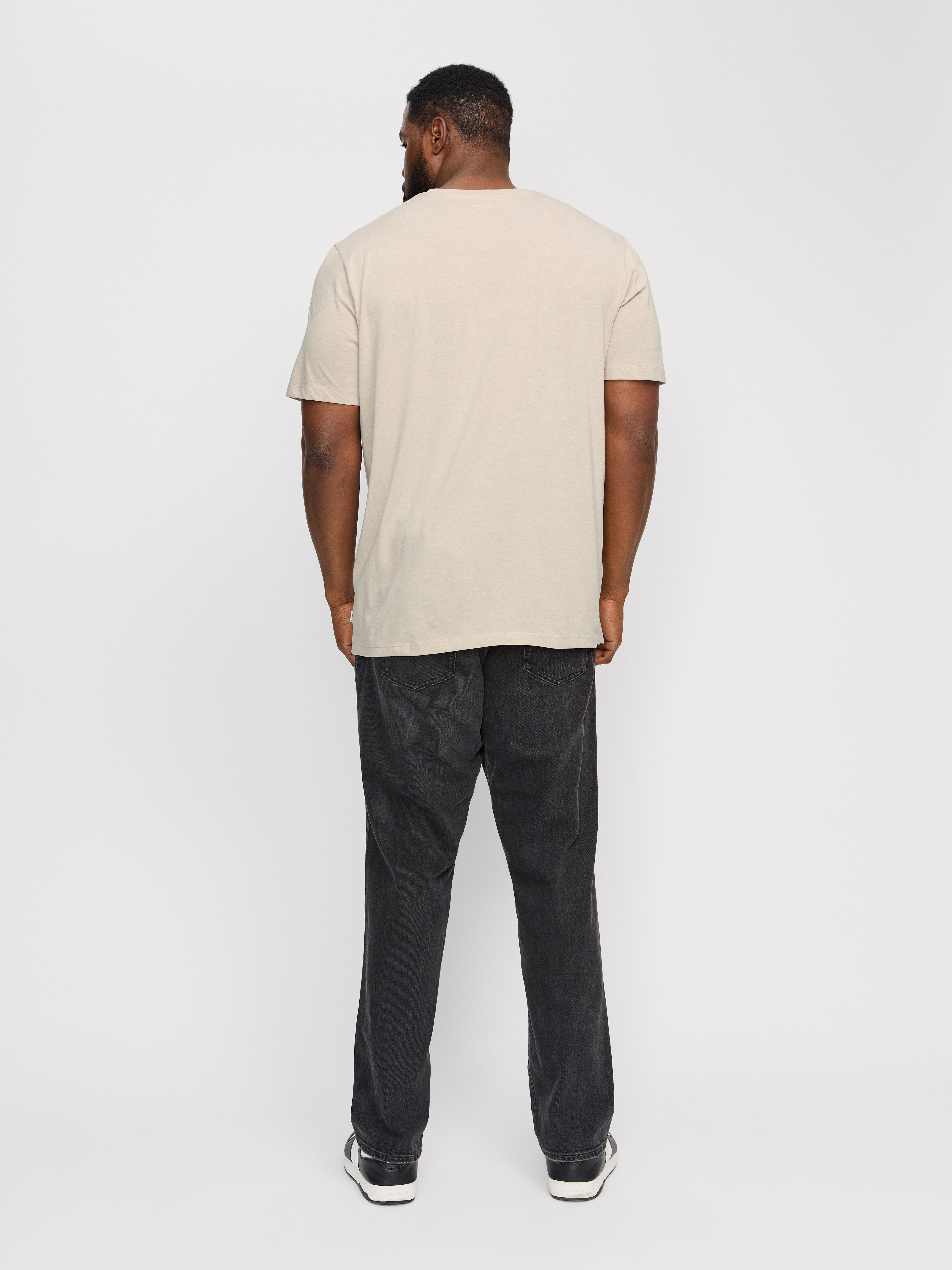 Jack & Jones PlusSize Shirt met ronde hals JJEORGANIC MEL TEE SS O-NECK NOOS PLS