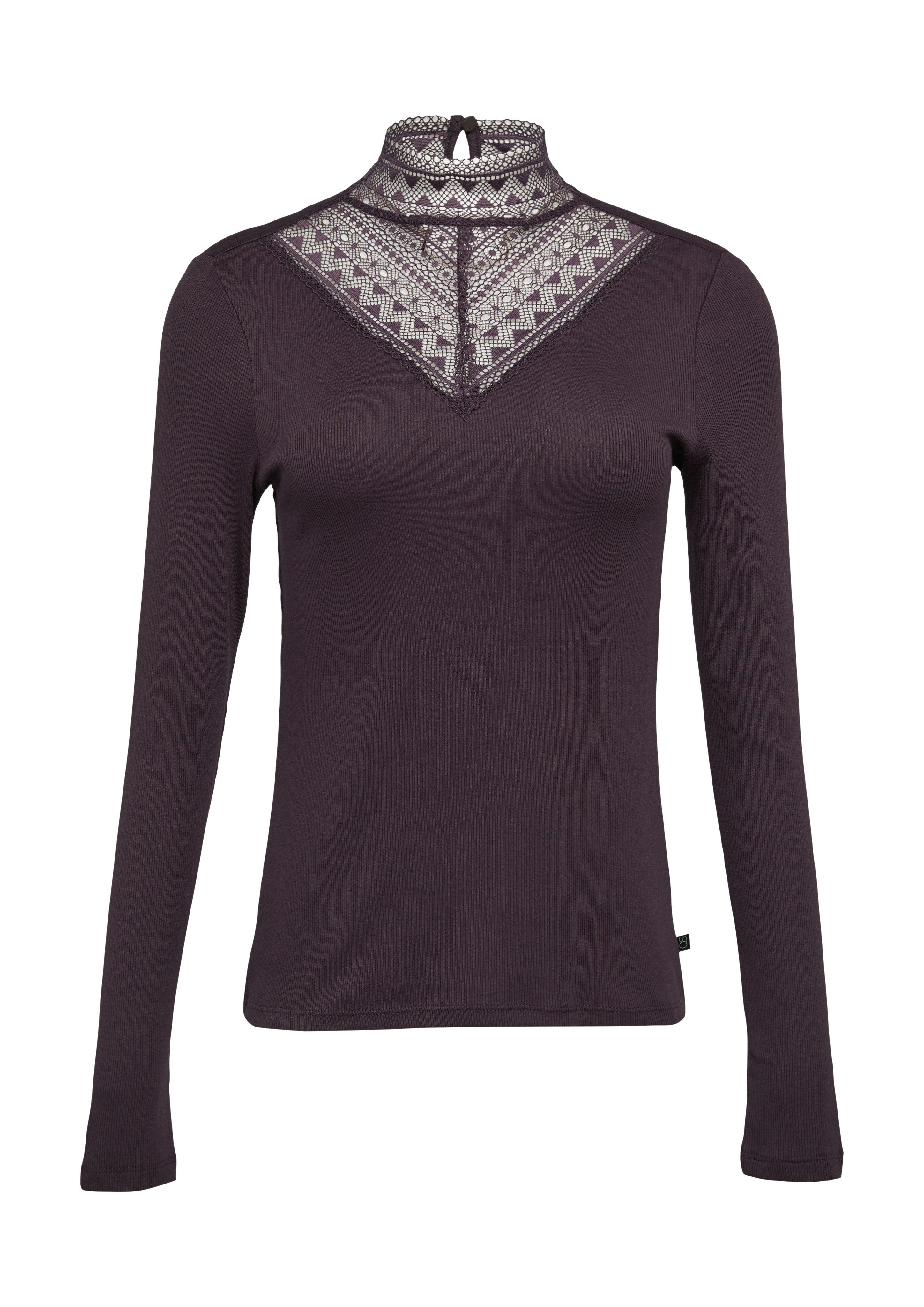 Q/S designed by Shirt met lange mouwen met inzet bovenaan