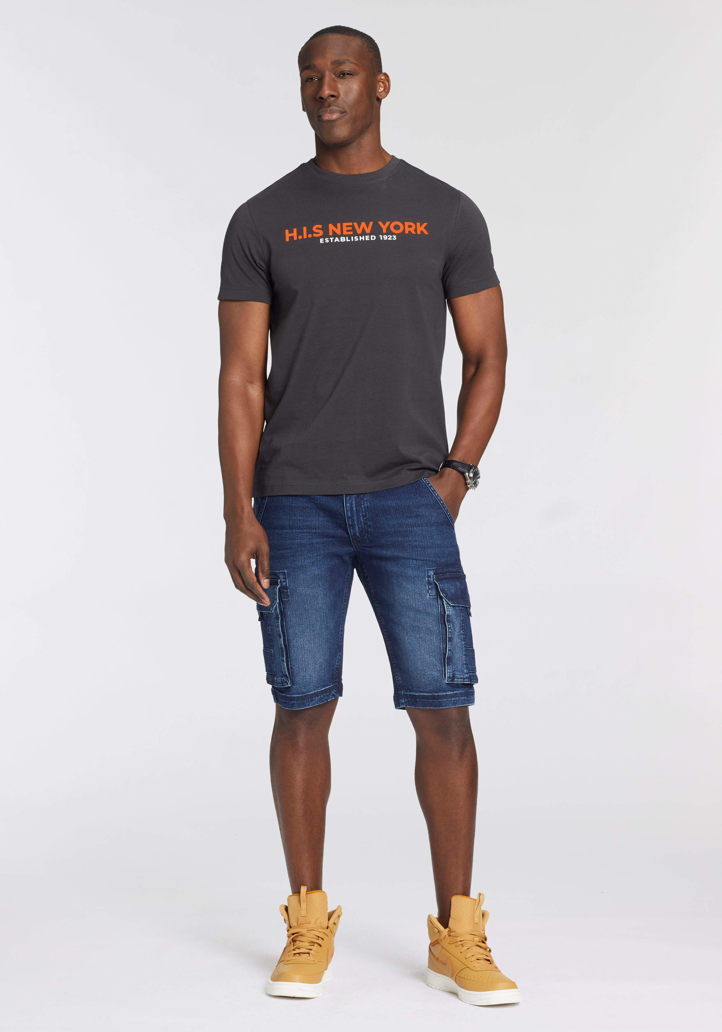 H.I.S T-shirt Met grote frontprint