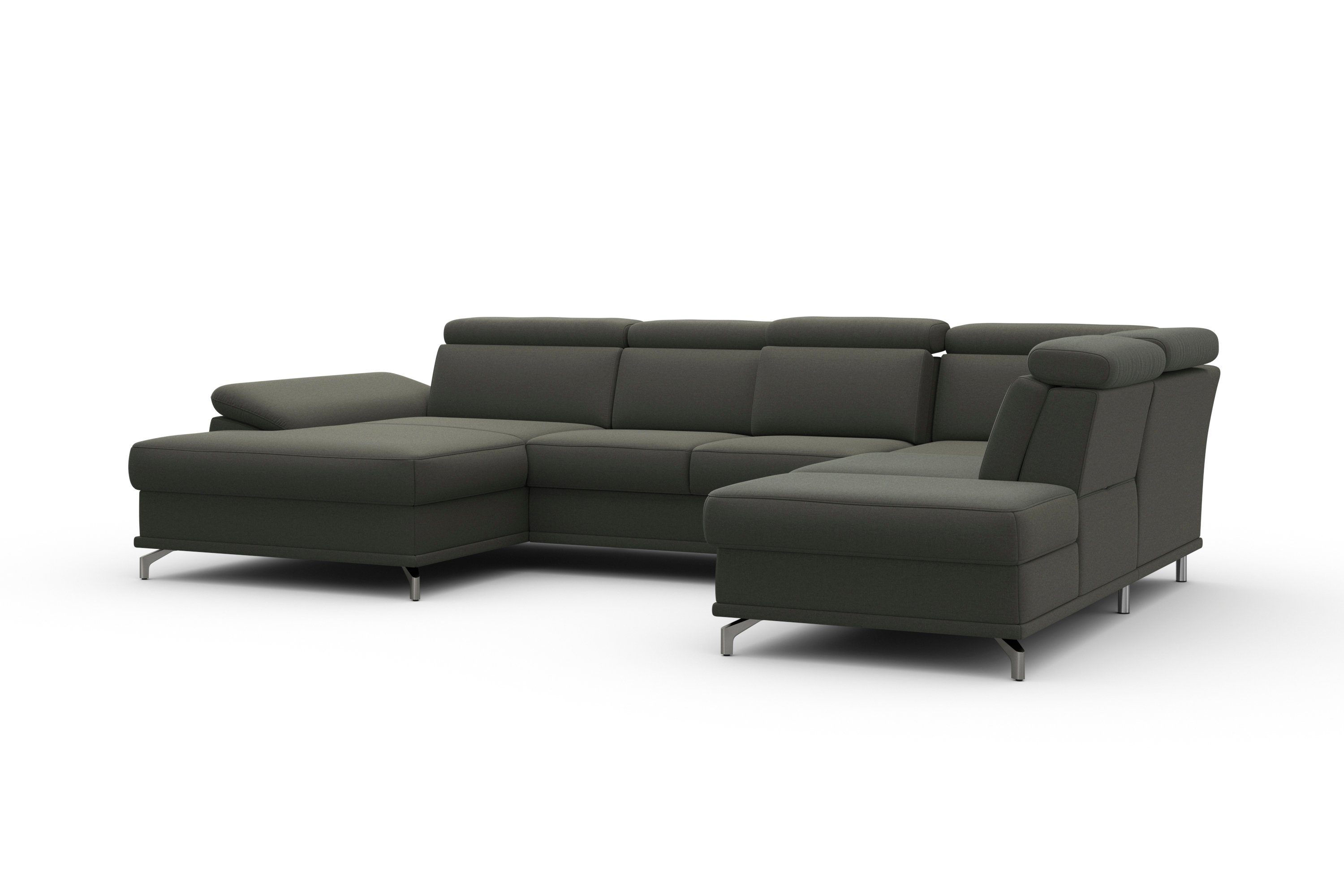 sit&more Zithoek Cabrio U-vorm, met zitdiepteverstelling, arm- en hoofdsteunverstelling