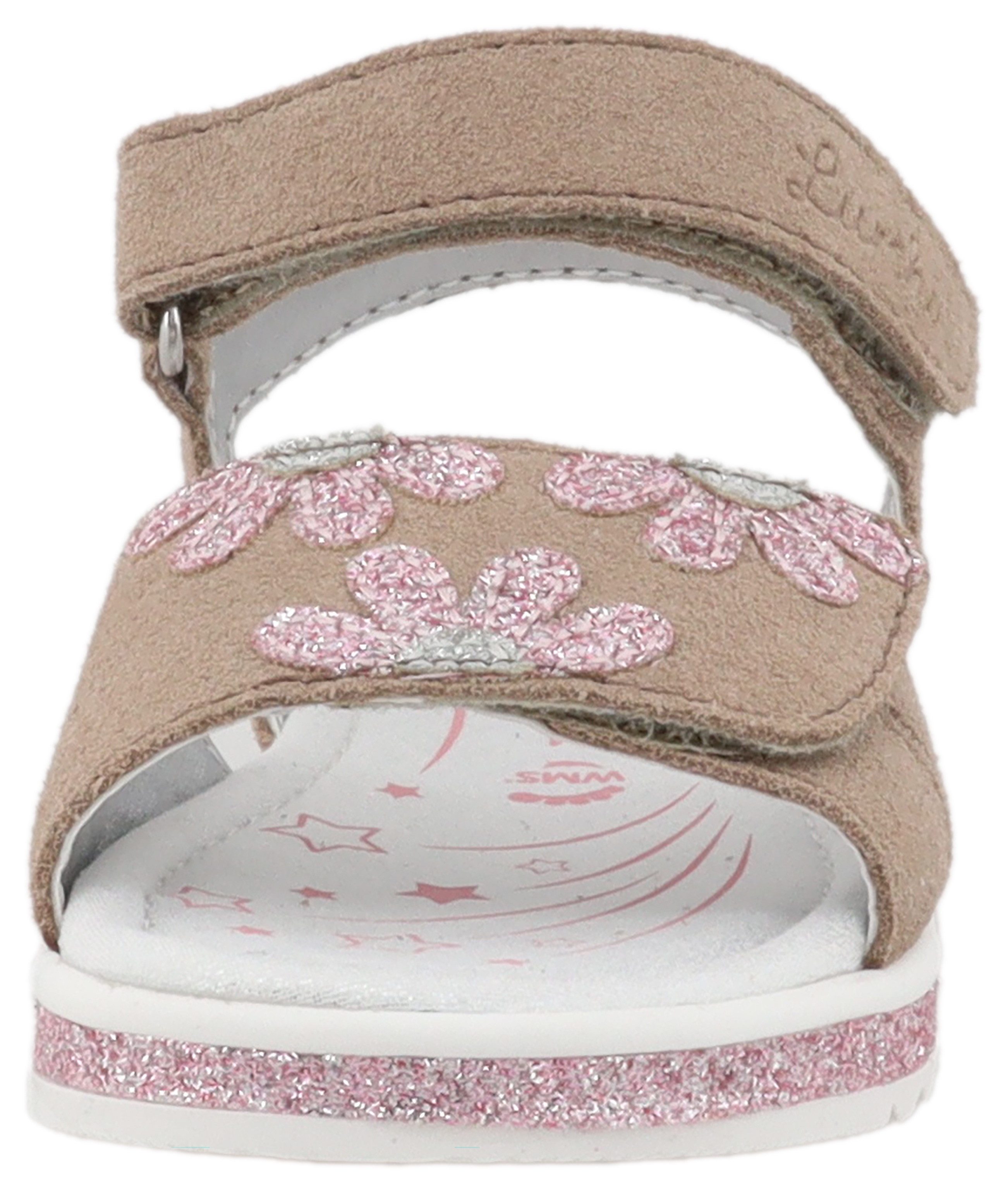 Lurchi Sandalen Candy , klittenbandschoen met bloem, maat sjabloon om te downloaden