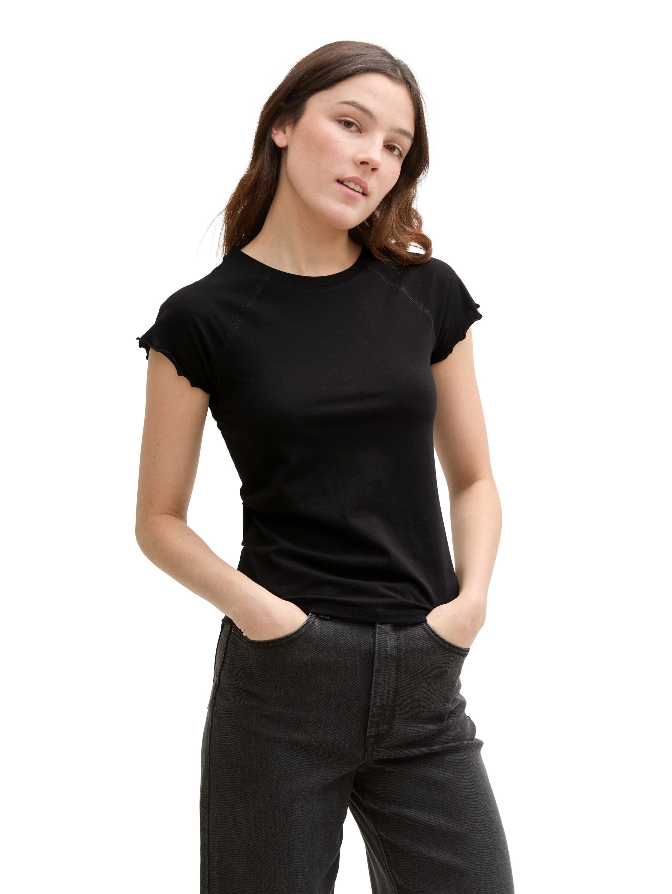 Tom Tailor Denim T-shirt dames t-shirts maat M (38) zwart