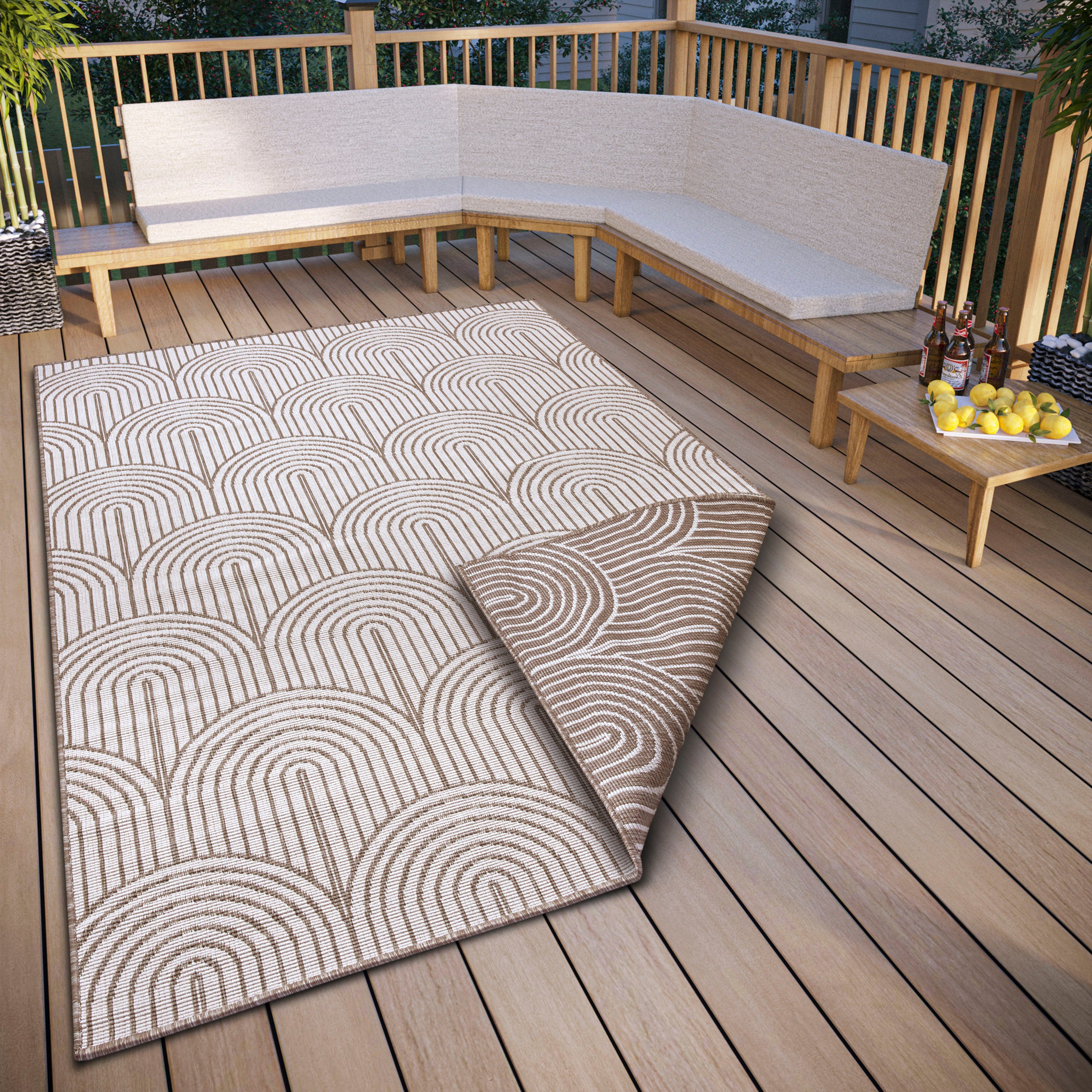 HANSE Home Outdoorkleed Pangli, omkeerbaar tapijt In- & outdoor, vloerkleed, weerbestendig, balkon, tuin, woonkamer, modern buitenkleden maat 120 cm
