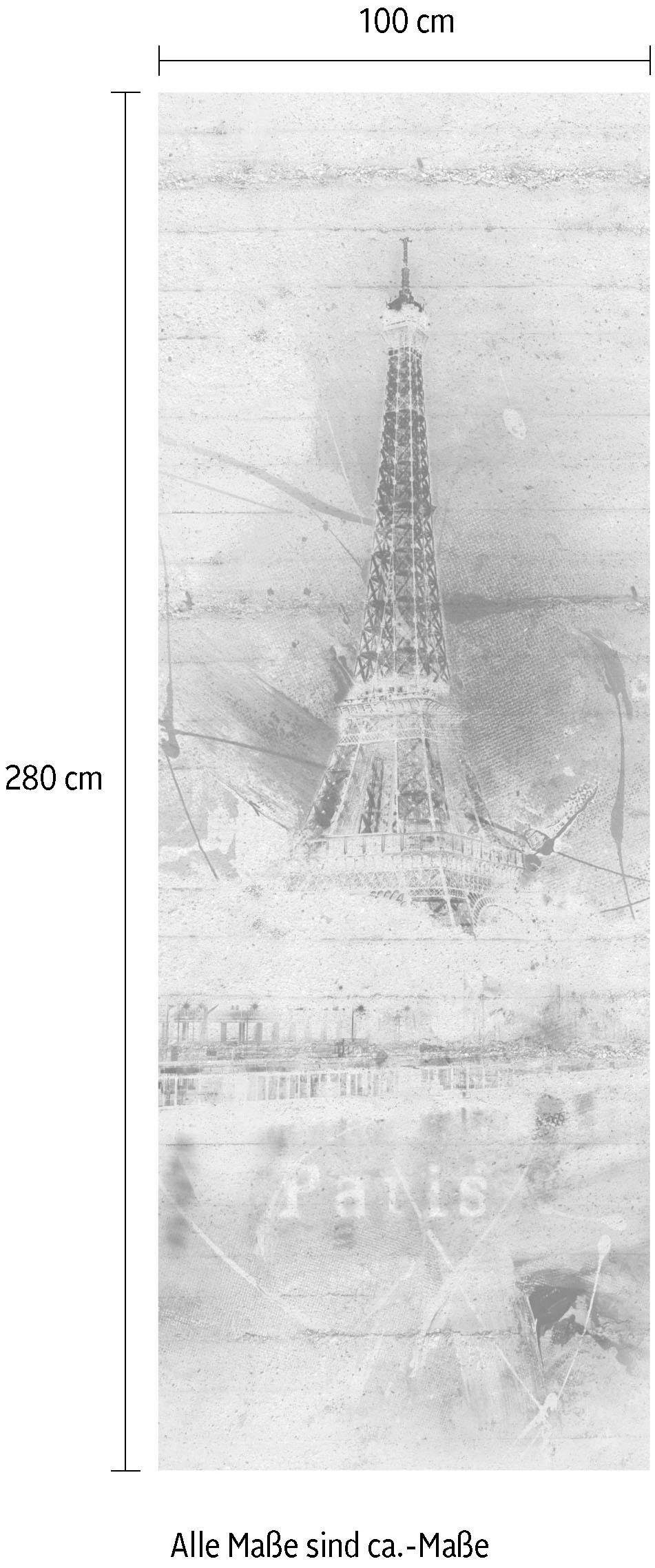 Komar Vliesbehang Digitale print vlies - Paris - Afmeting 100 x 280 cm (1 stuk)