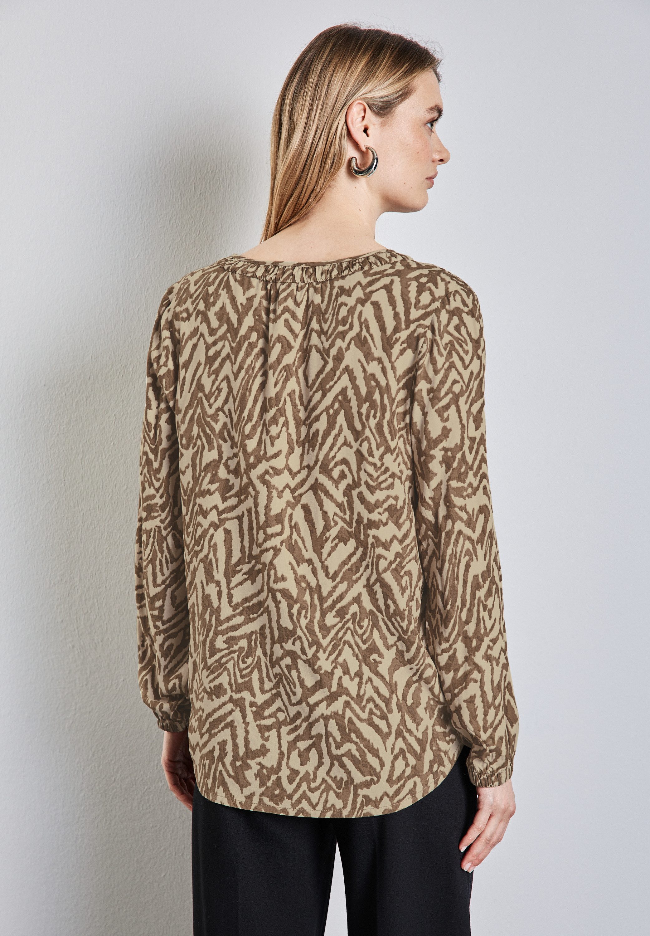 STREET ONE Blouse met lange mouwen met print all-over