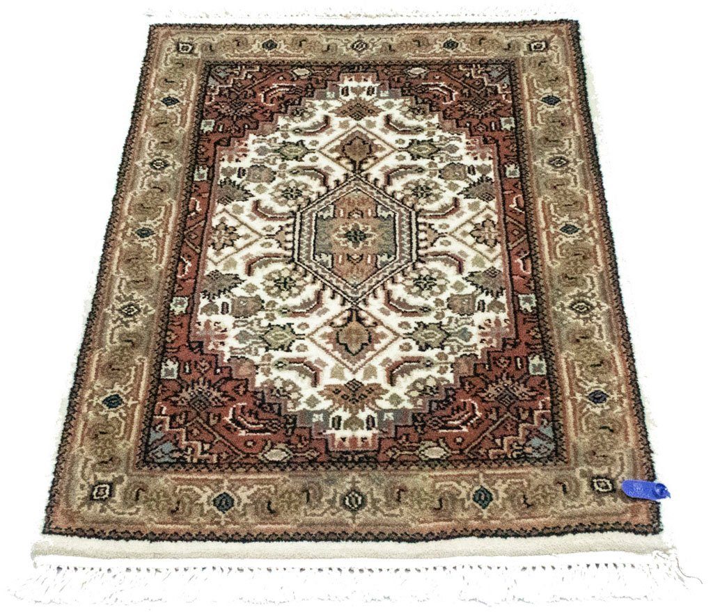 morgenland Wollen kleed Bidjar geometrisch beige 90x 60 cm Handgeknoopt