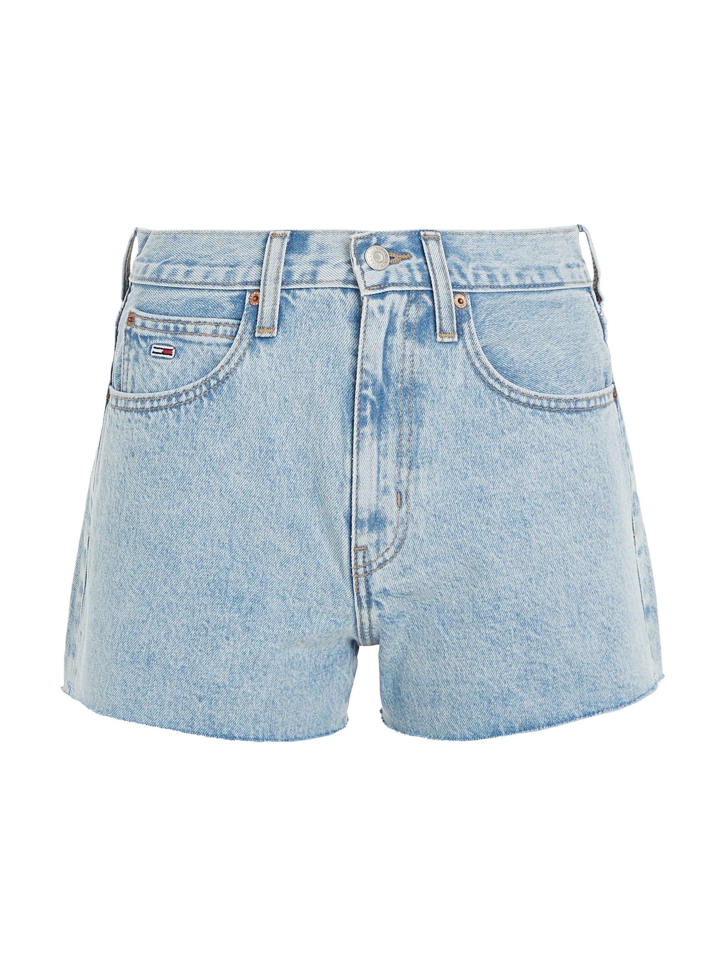 TOMMY JEANS Short HOT PANT BH0014 met licht gerafelde zoom