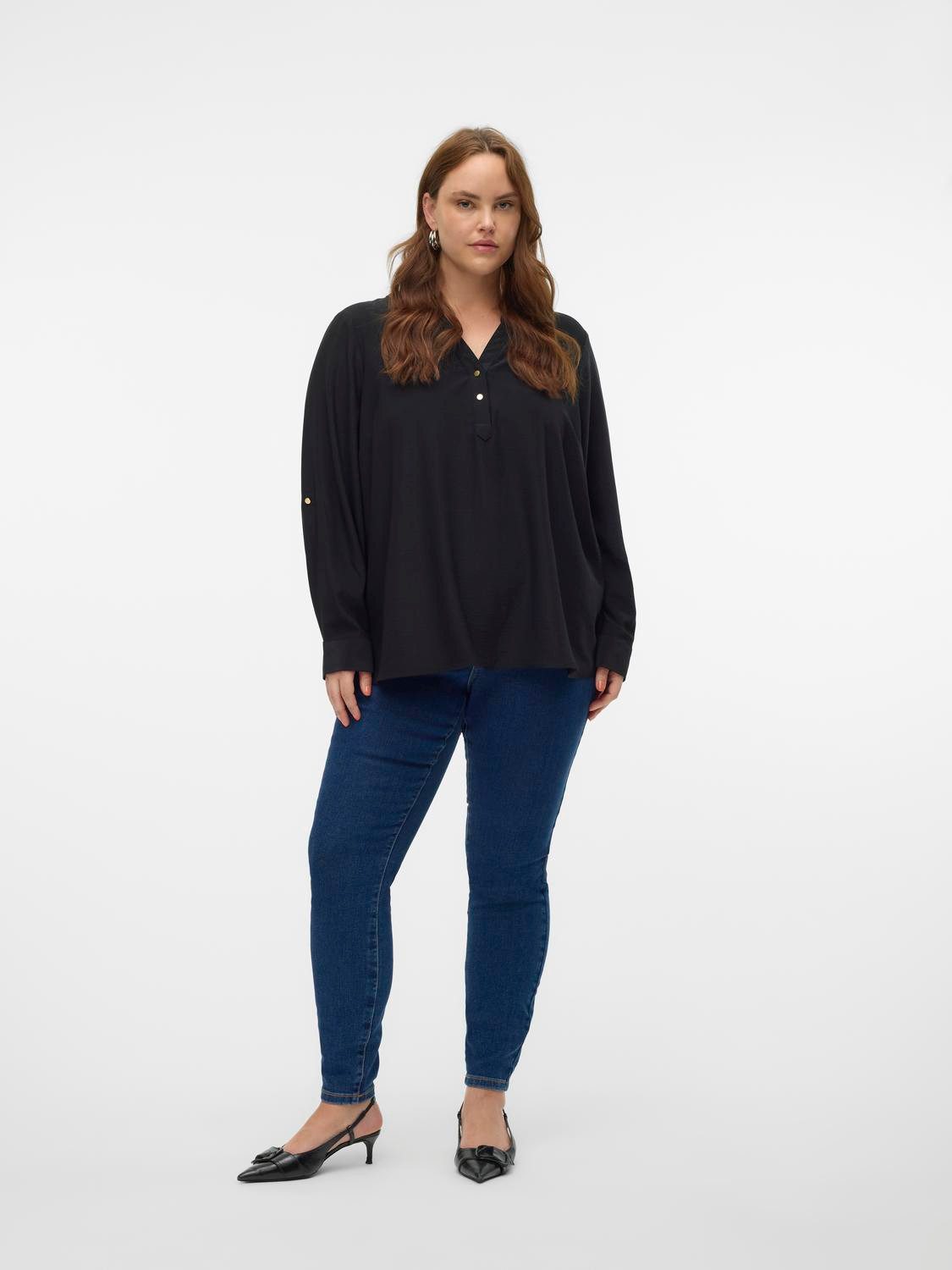 Vero Moda Curve Shirt VMCANI LS TOP WVN GA NOOS CUR