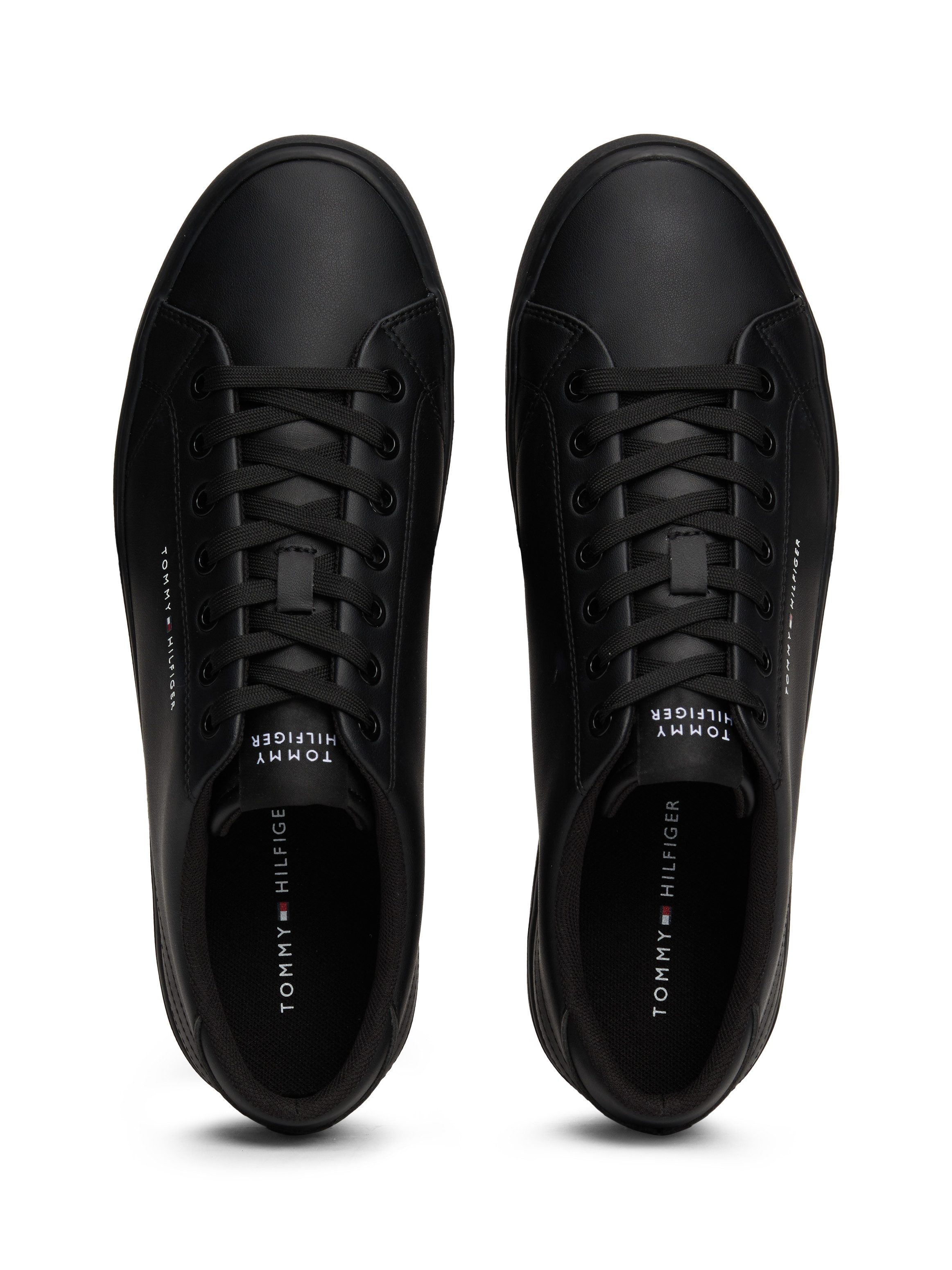 Tommy Hilfiger Sneakers TH HI VULC CORE LOW LEATHER ESS , vrijetijdsschoen, lage schoen, veterschoen met sierstiksels op de hiel