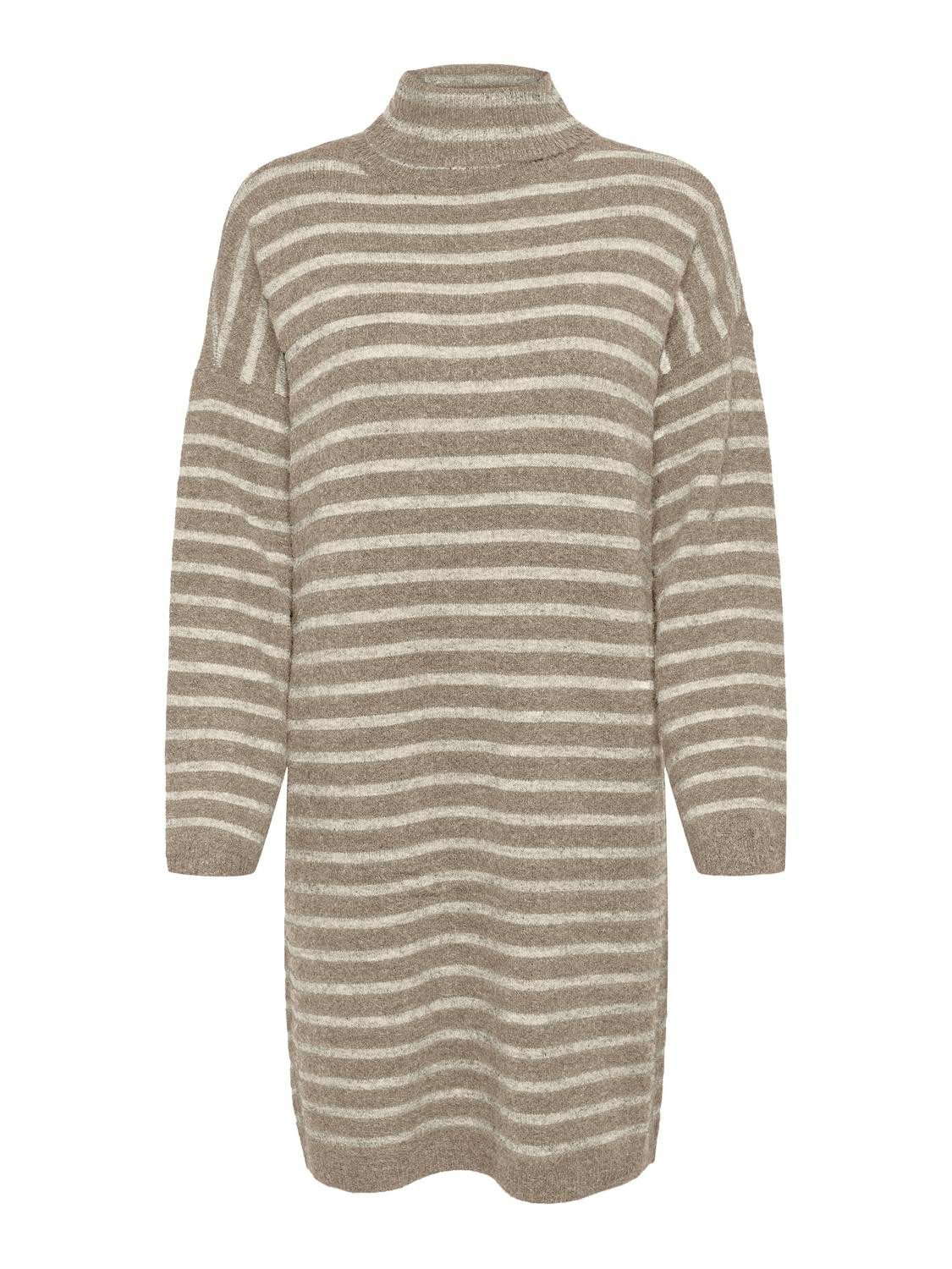 Only Gebreide jurk ONLTALIO LS STRIPE ROLLNECK DRESS BF KNT