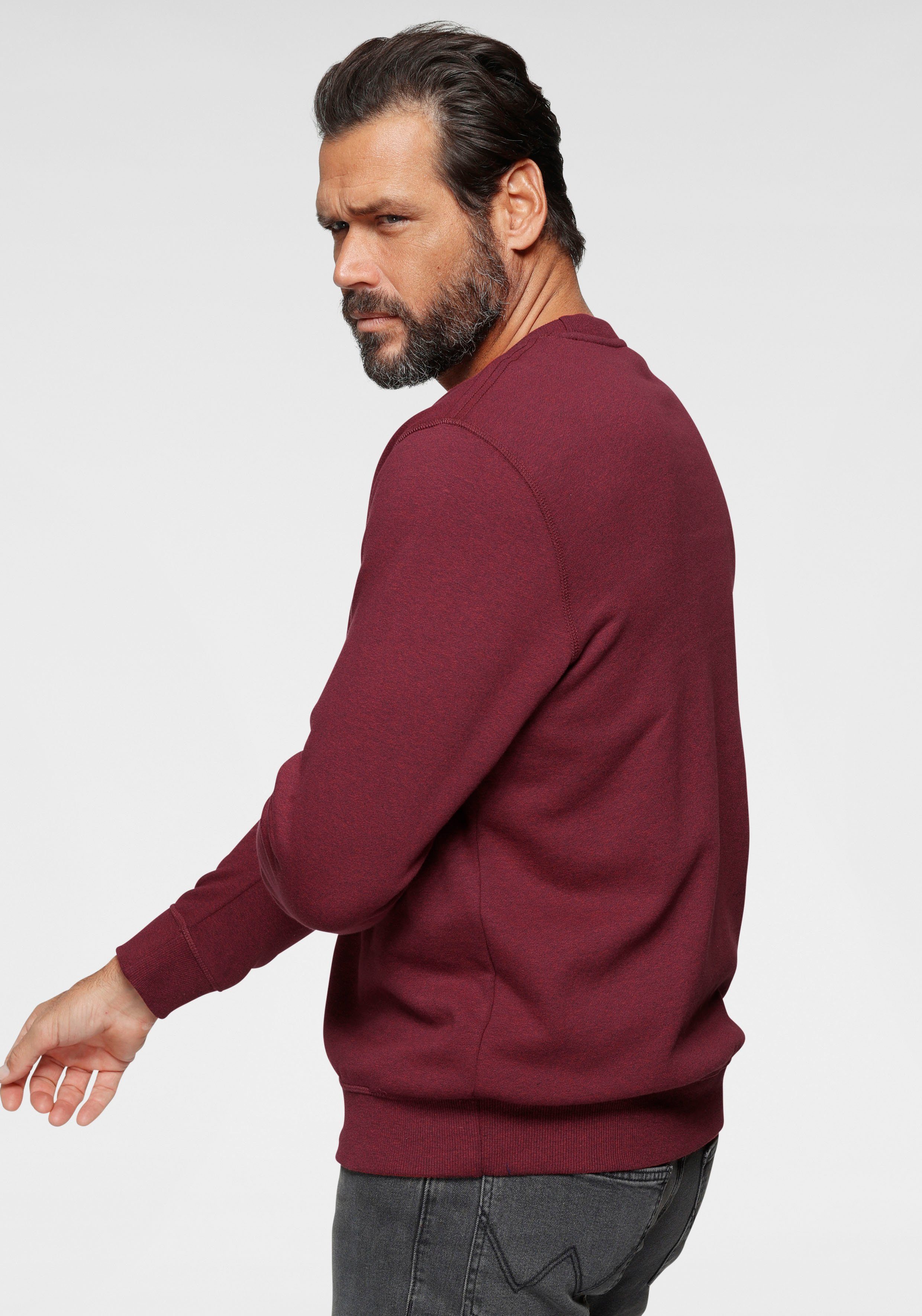 Man's World Sweatshirt Lange mouwen, basic-stijl, effen, ronde hals