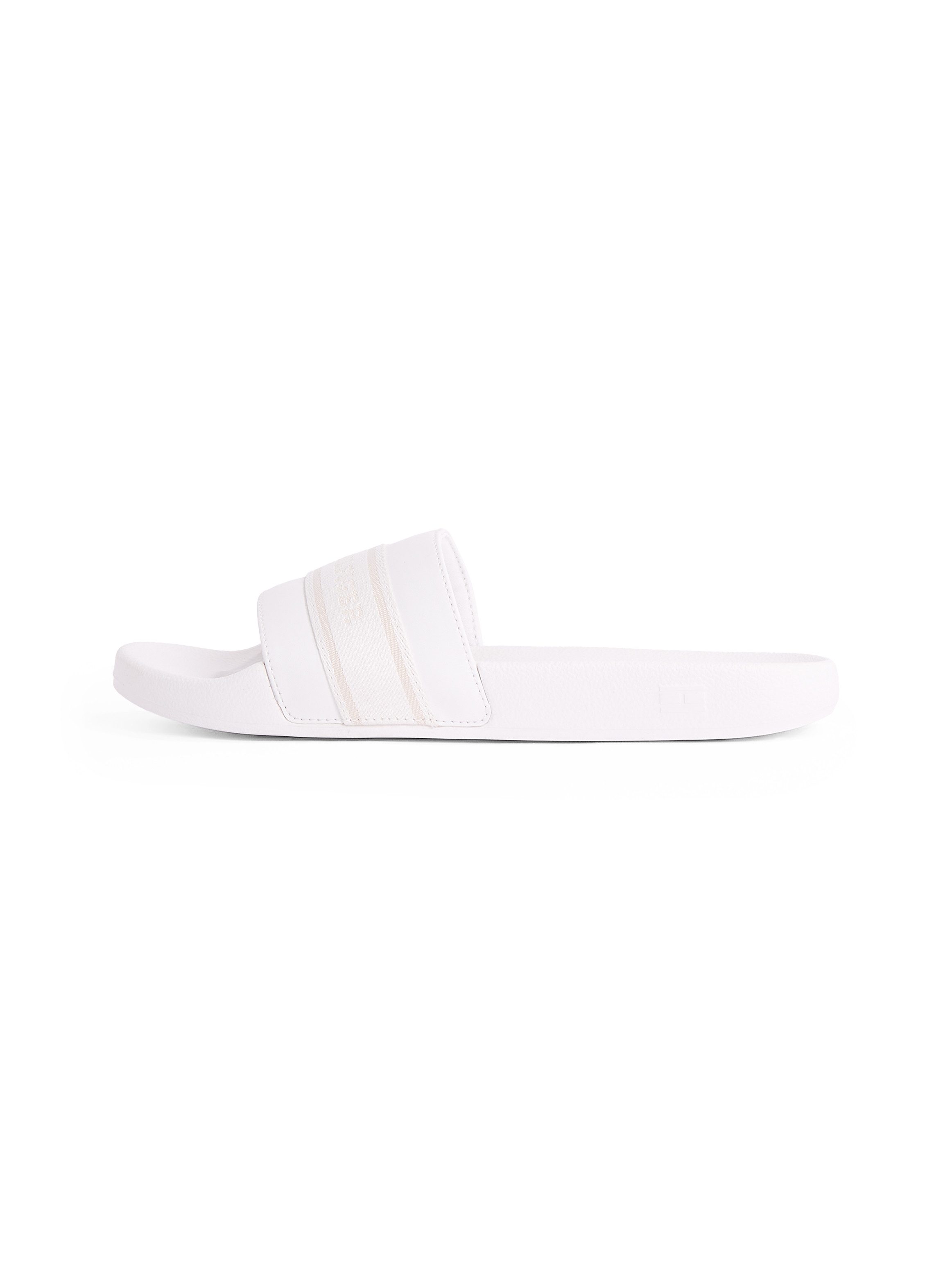 Tommy Hilfiger Slippers HILFIGER POOLSIDE WITH WEBBING , plateau, zomer-mode, comfort-schoen, flats met textielband
