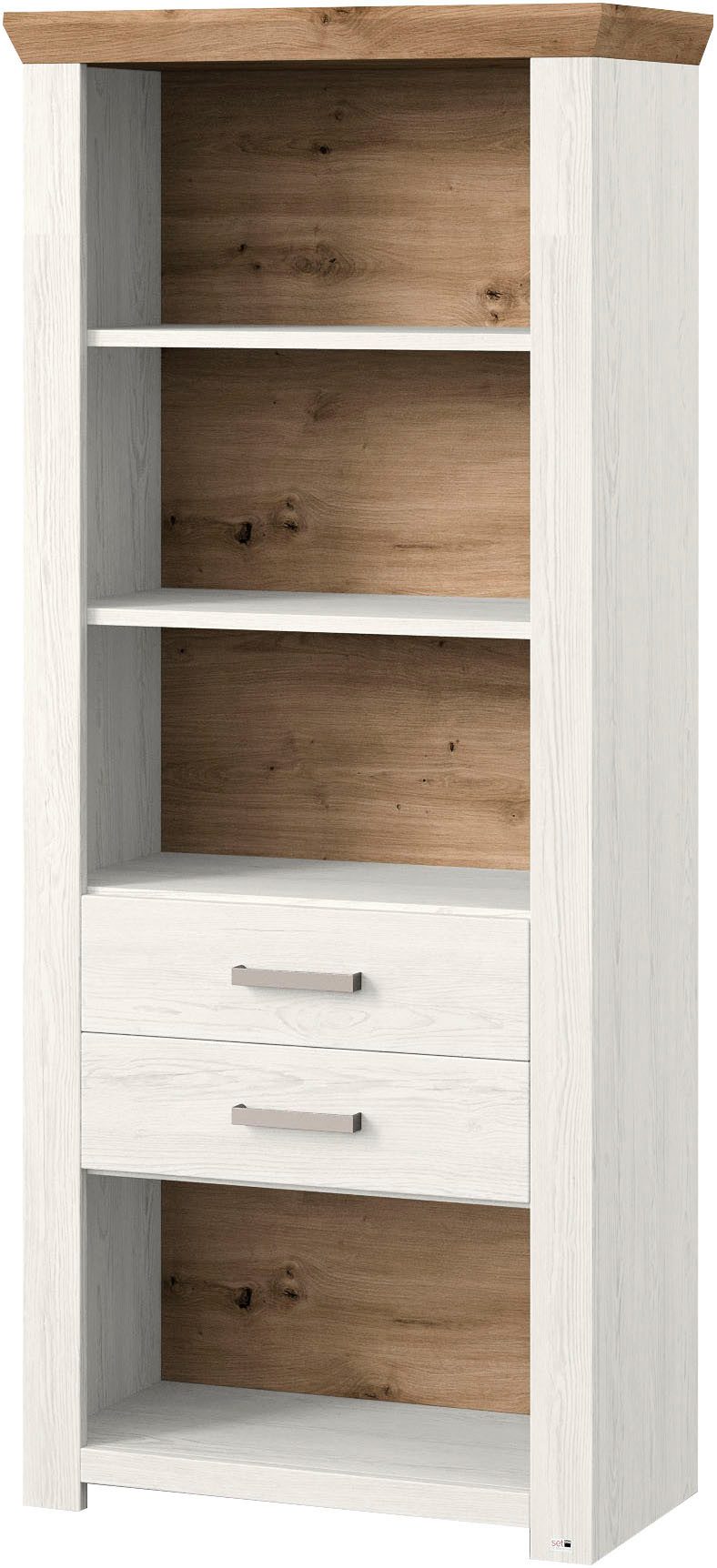 set one by Musterring Rek York Type 11, met 2 laden, verlichting optioneel, B 75 x H 175 cm
