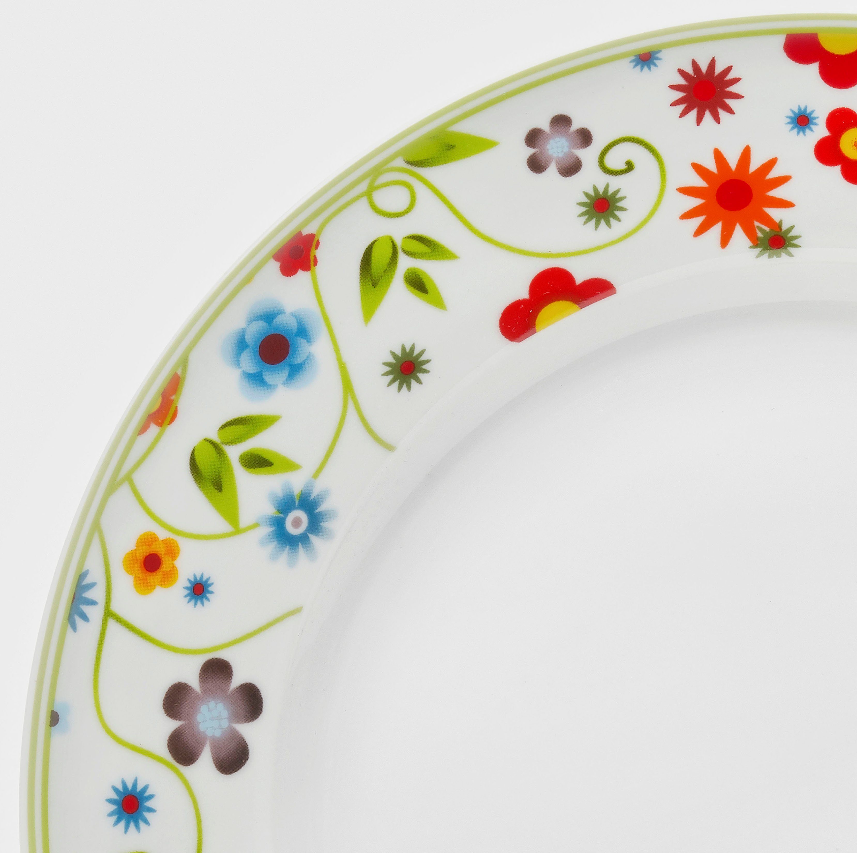 van Well Plat bord Vario Porselein, vaatwasmachine- en magnetronbestendig, Ø 26,5 cm (6-delig)