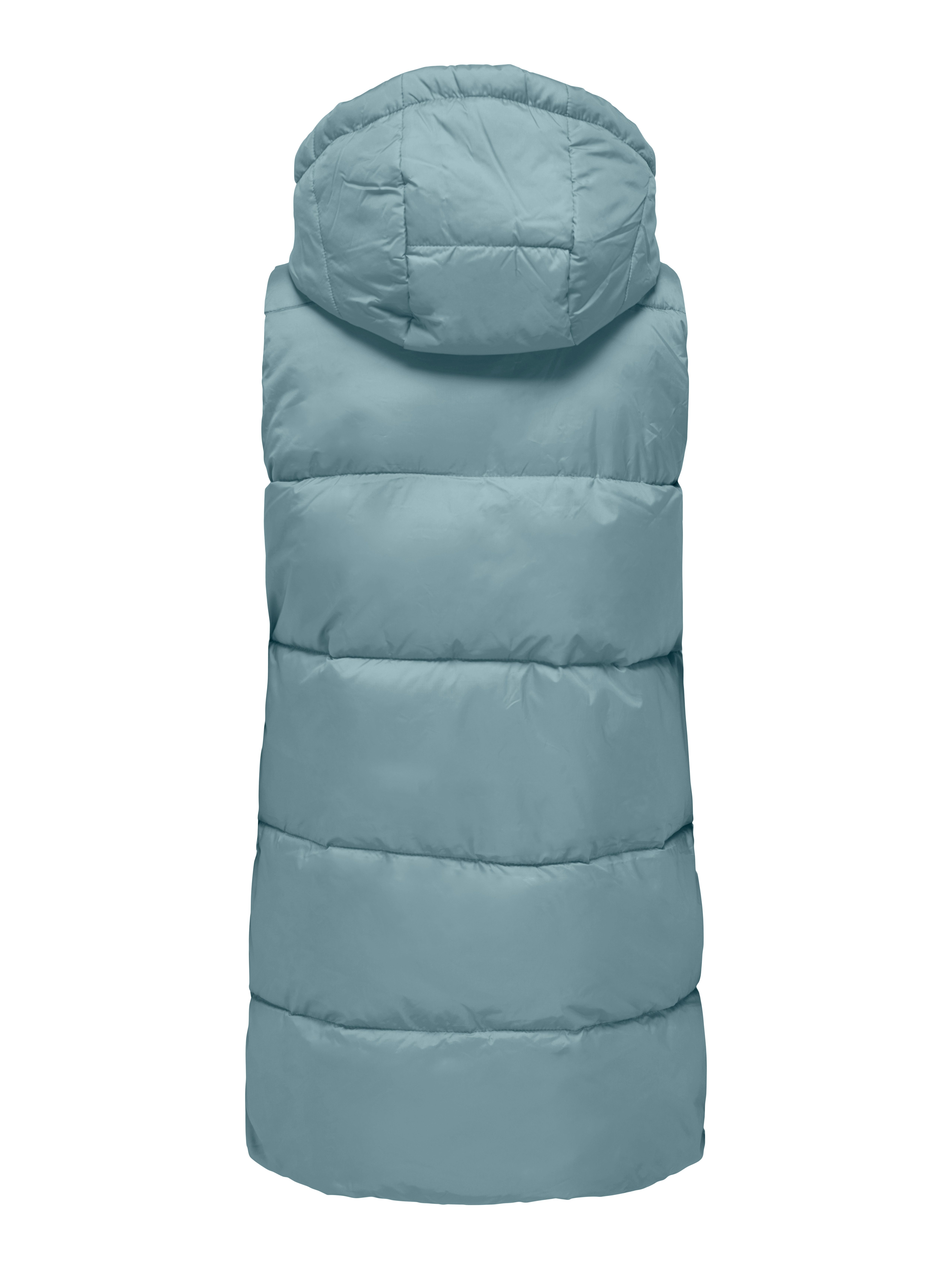 Only Bodywarmer ONLASTA – Lange gewatteerde bodywarmer met capuchon voor koude dagen